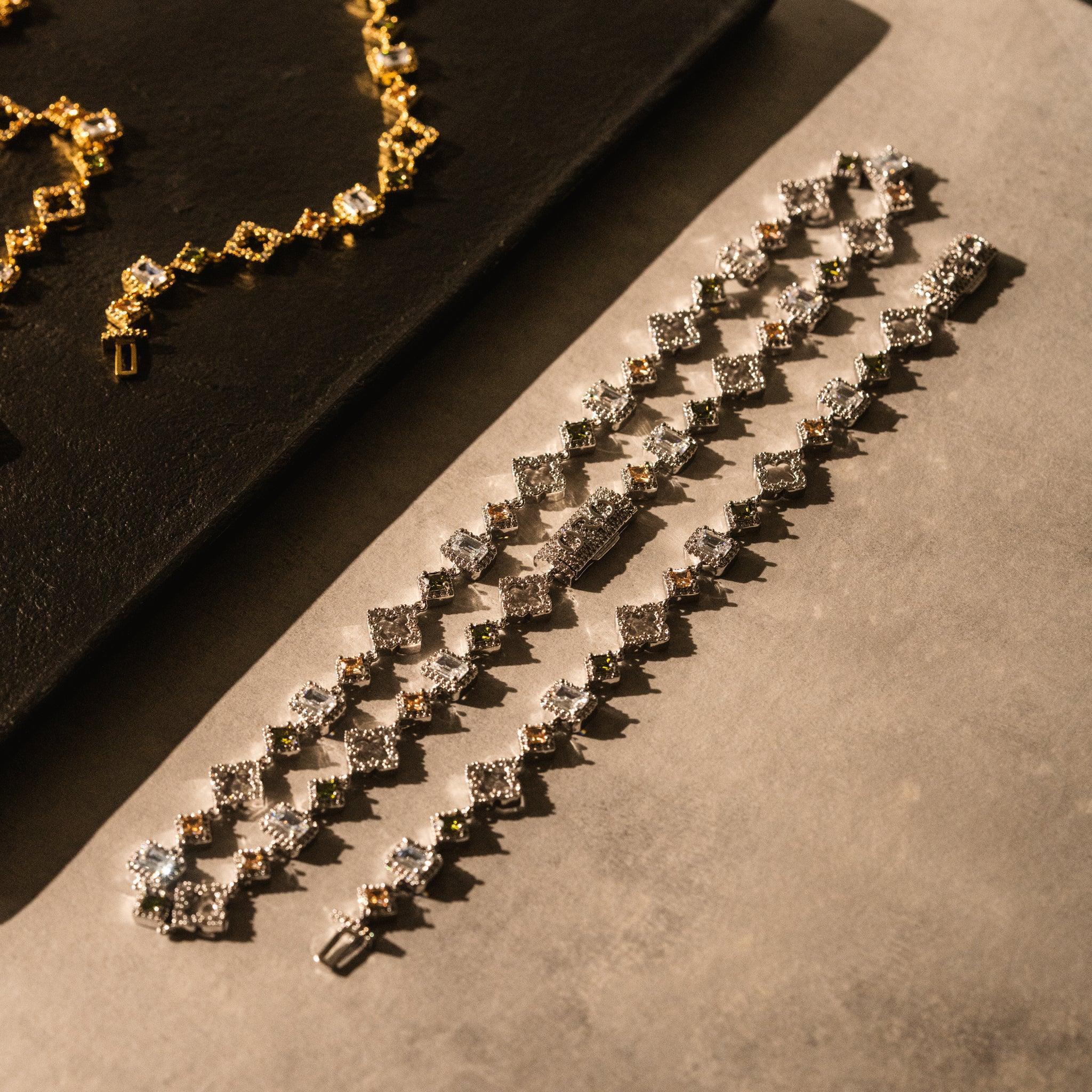 Midas Gemstone Chain - Silver