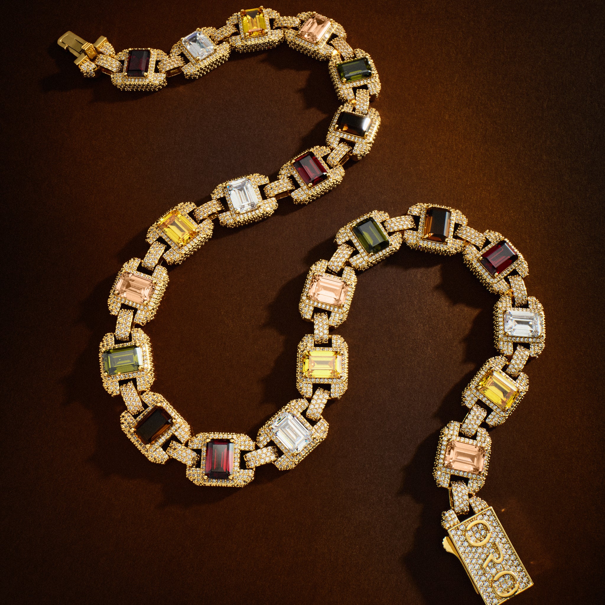 Riviera Gemstone Chain - Gold