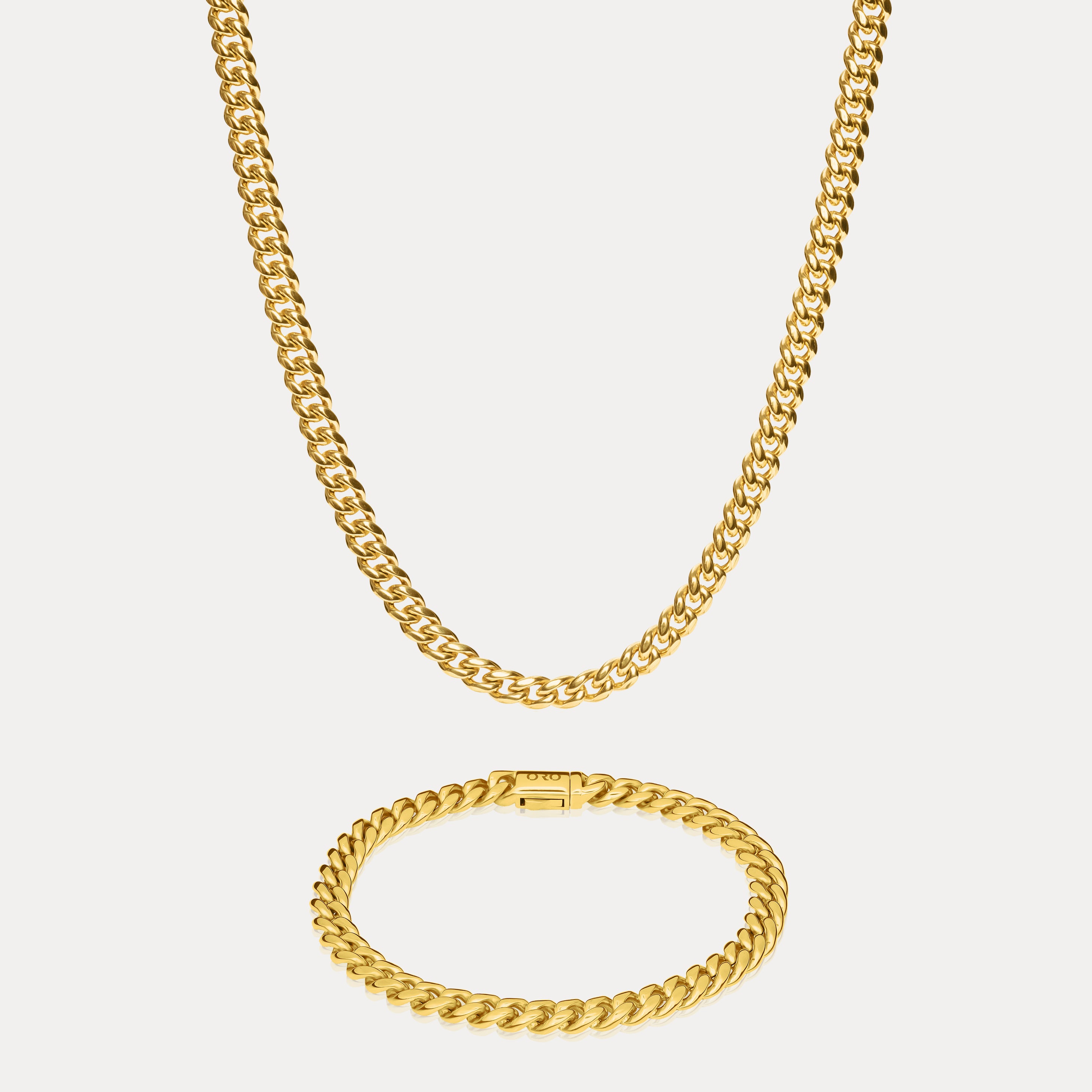 Cuban Link Set (6mm) - Gold