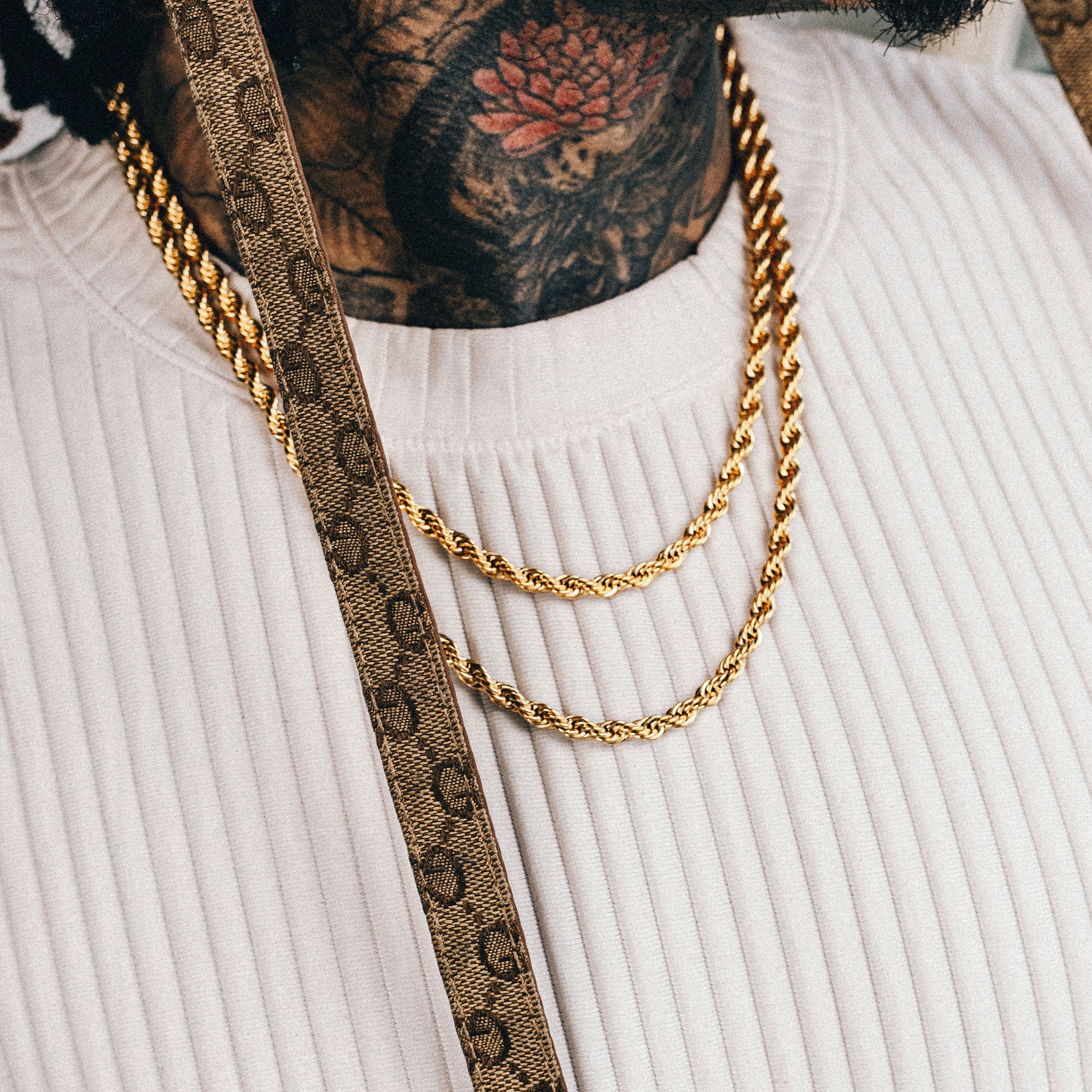 Rope Chain Stack (5mm) - Gold