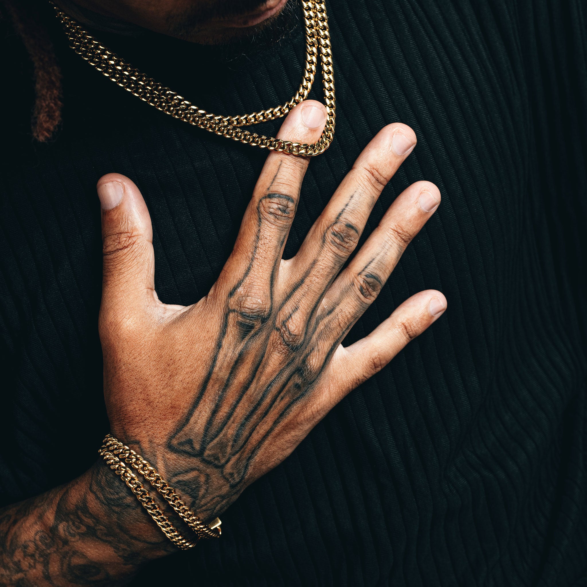 Cuban Link Chain Stack (6mm) - Gold