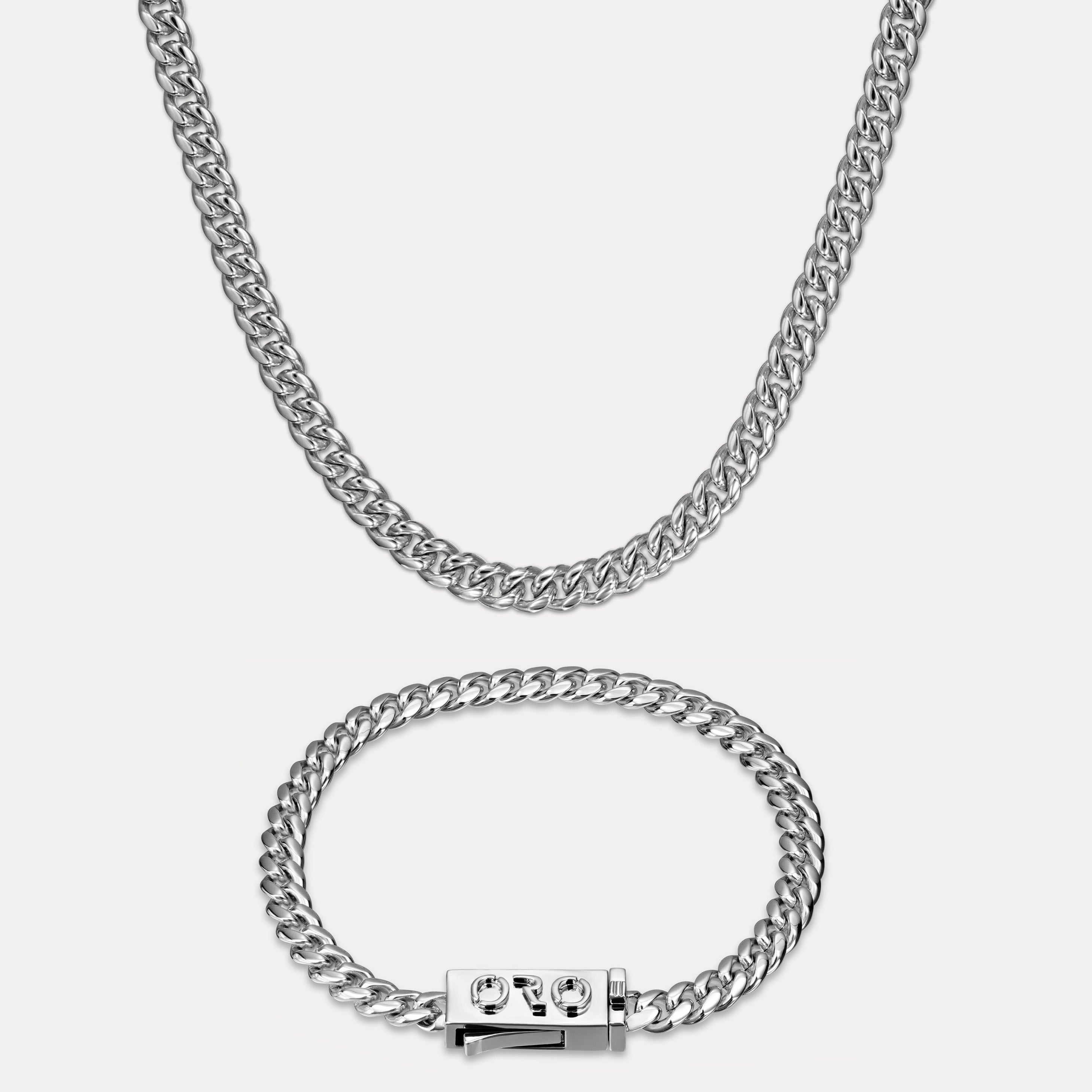 Cuban Link Set (6mm) - Silver