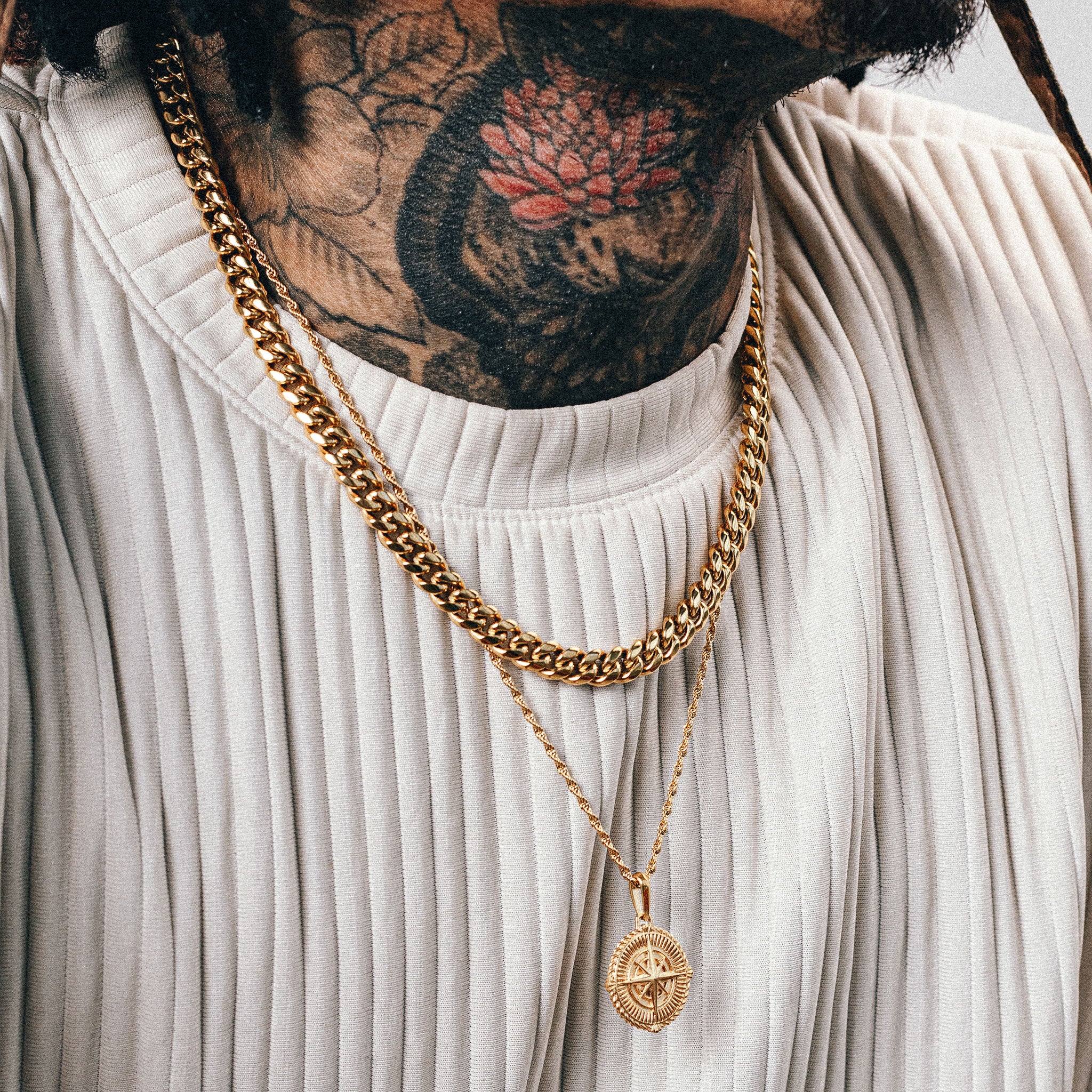 Cuban Link Set (8mm) - Gold