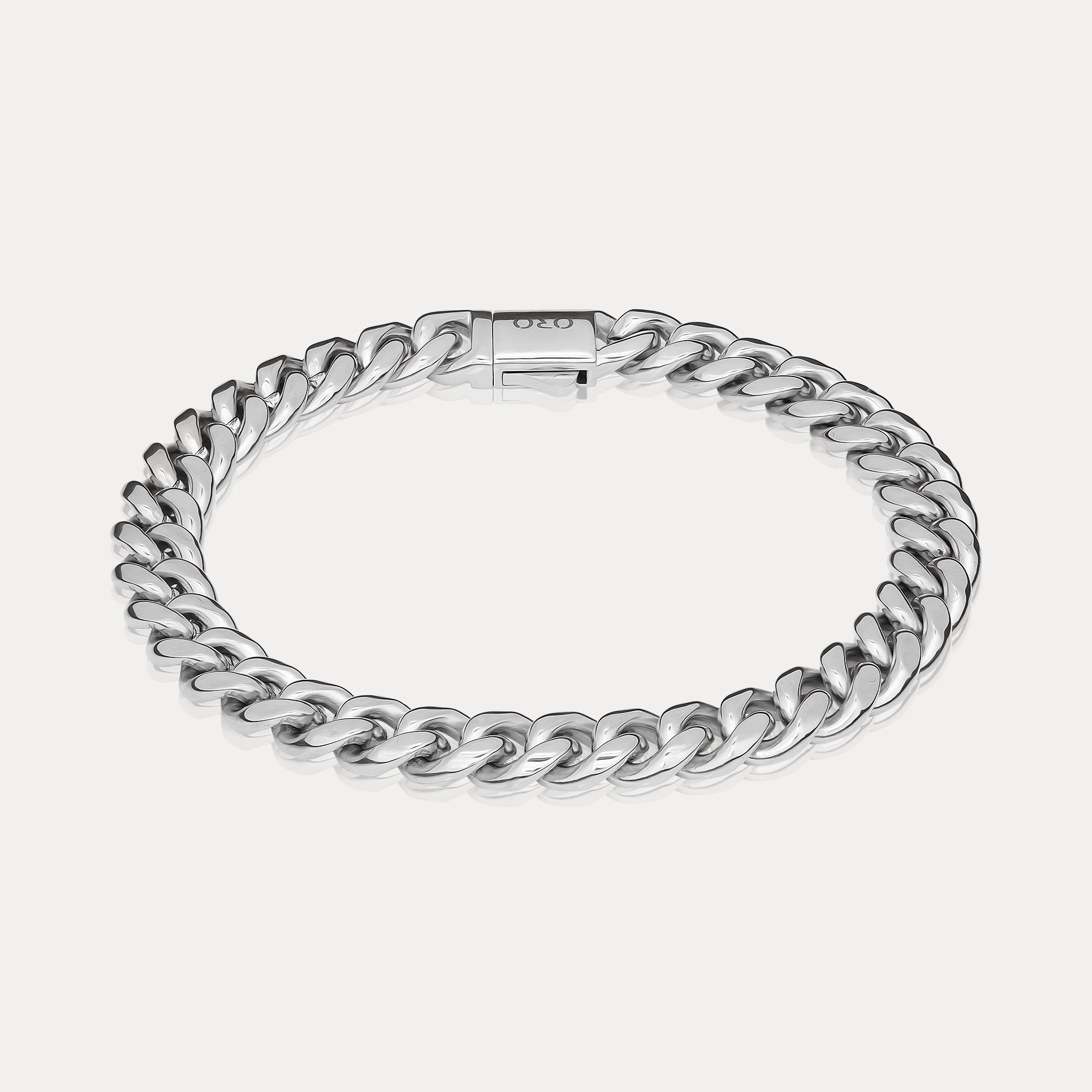 Cuban Link Bracelet (8mm) - Silver