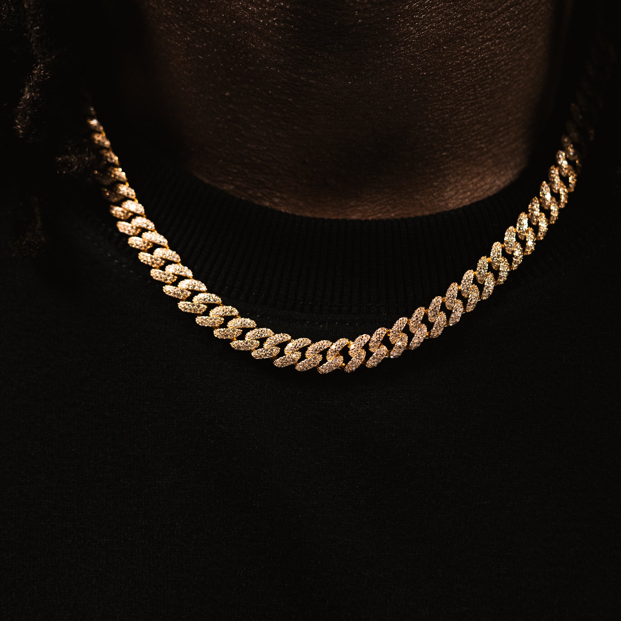 Pavé Cuban Chain (8mm) - Gold