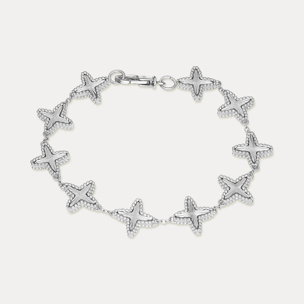 ★rosemont★ Silver clover ball bracelet RA24B22J Rose Gold, Yellow Gold, and Sterling Silver Beaded Ball