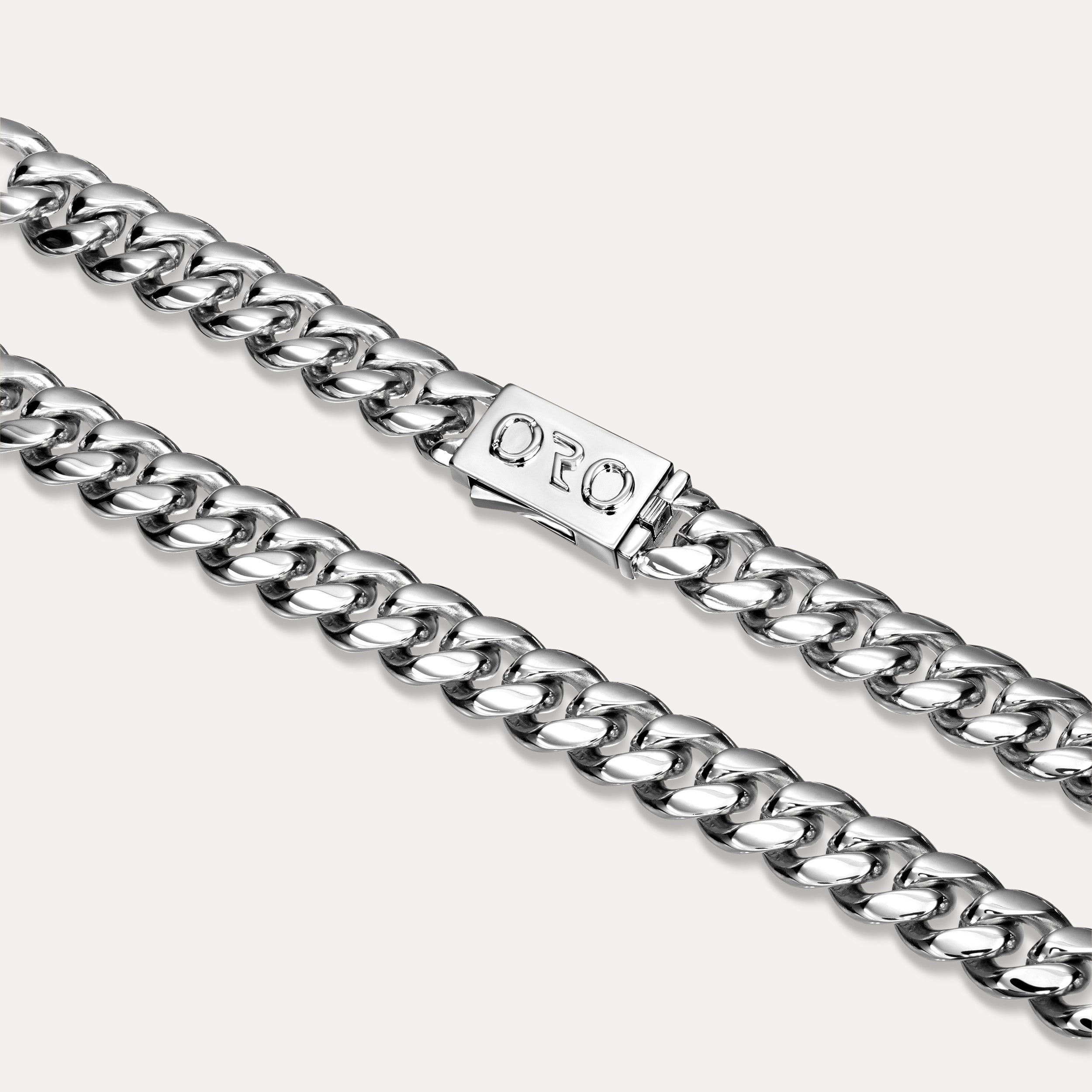 Cuban Link Chain Stack (12mm) - Silver