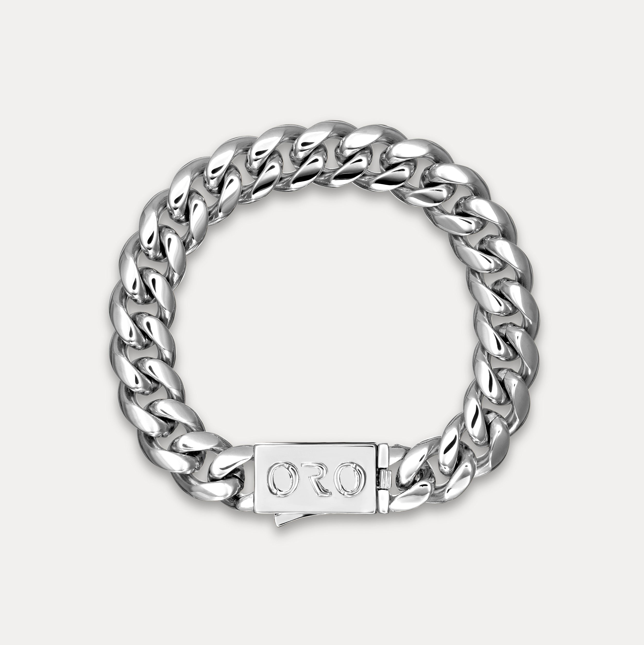 Cuban Link Bracelet (12mm) - Silver