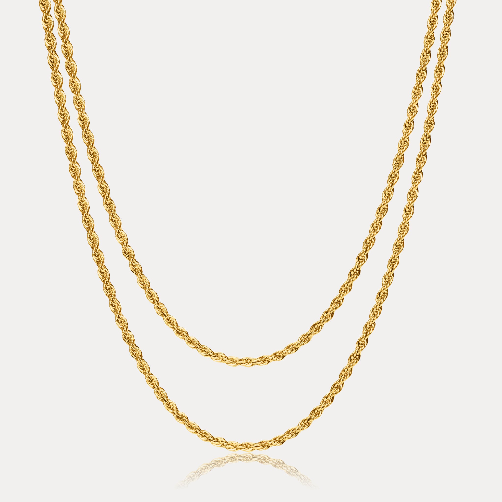 Rope Chain Stack (3mm) - Gold