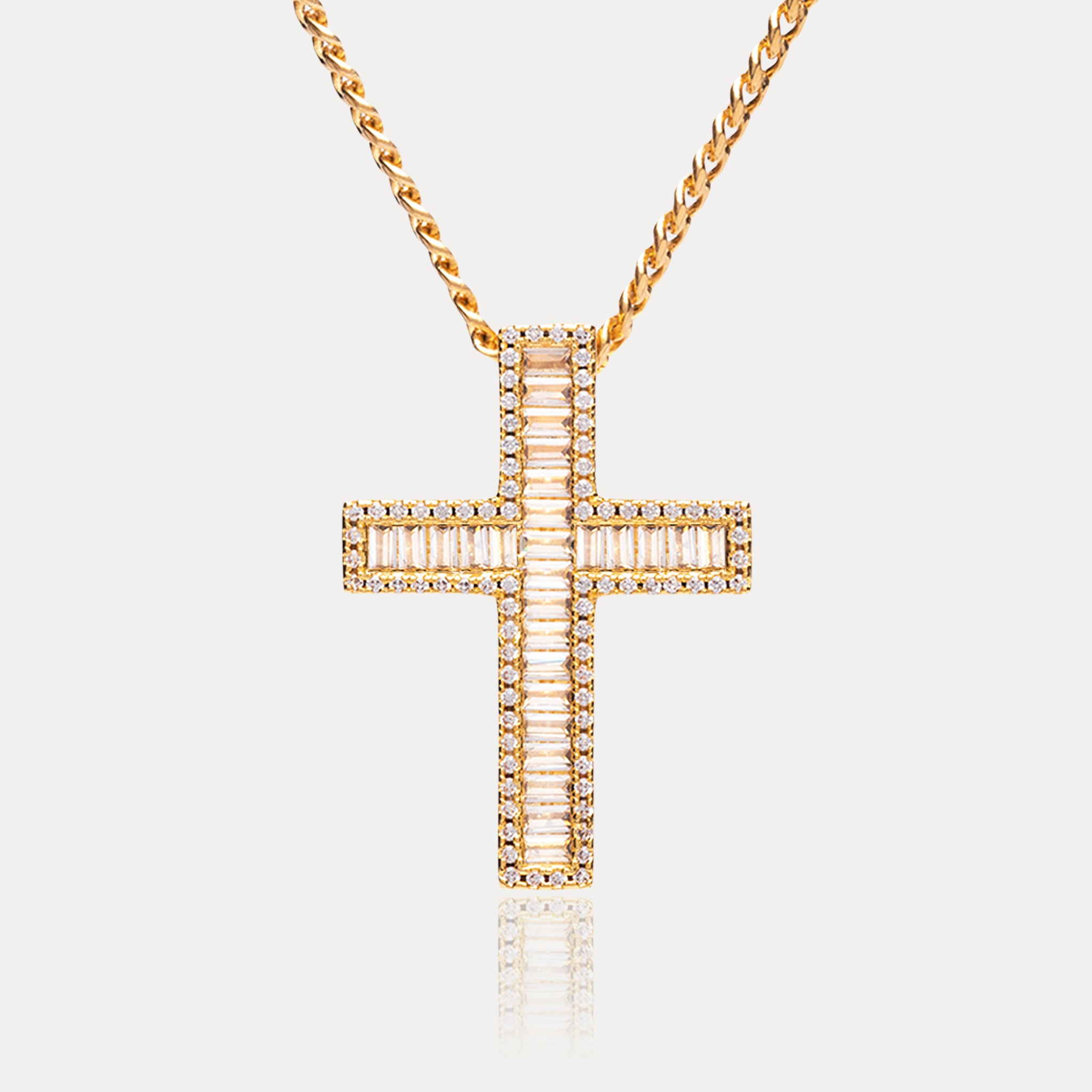 Archangel Cross Pendant - Gold