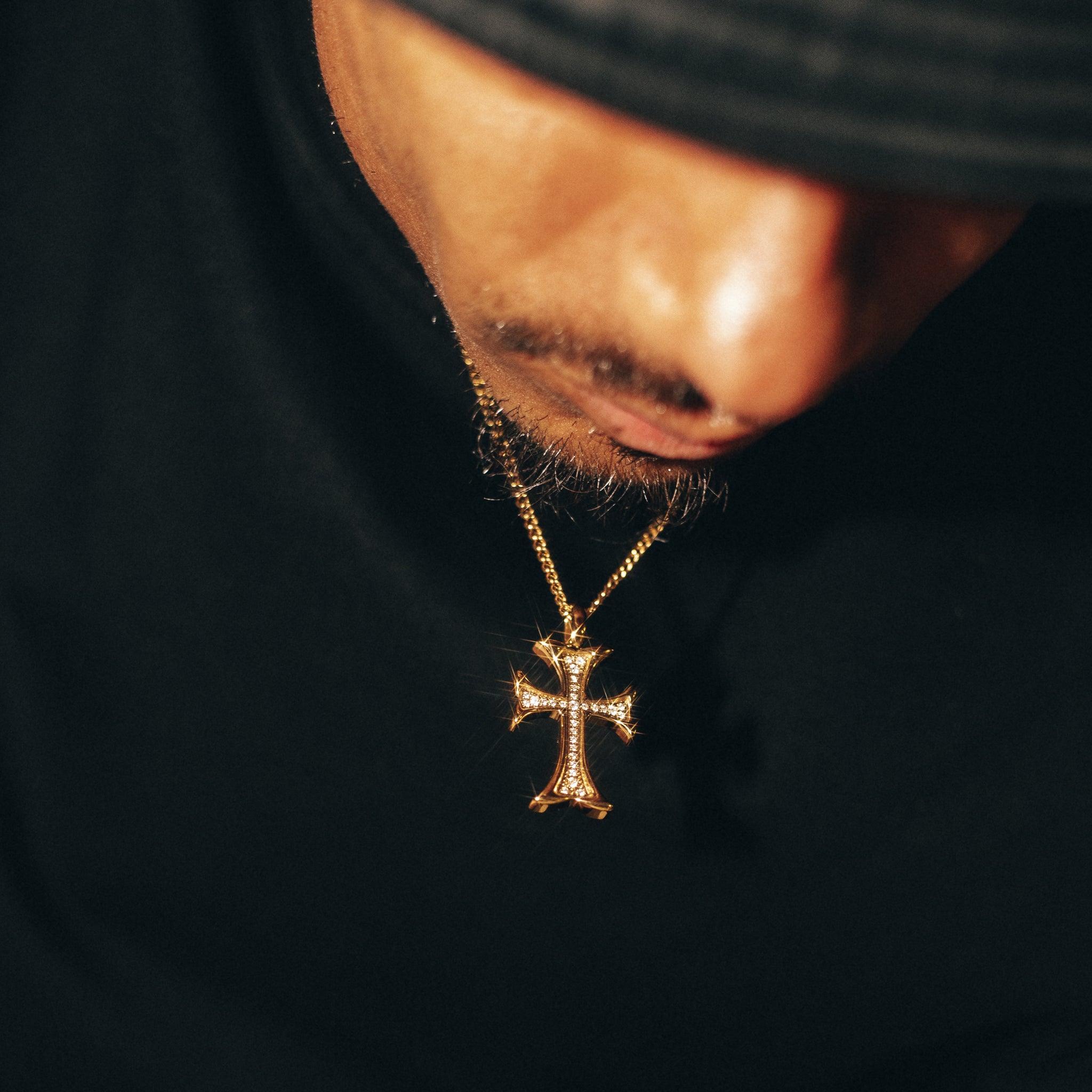 Cathedral Cross Pendant - Gold