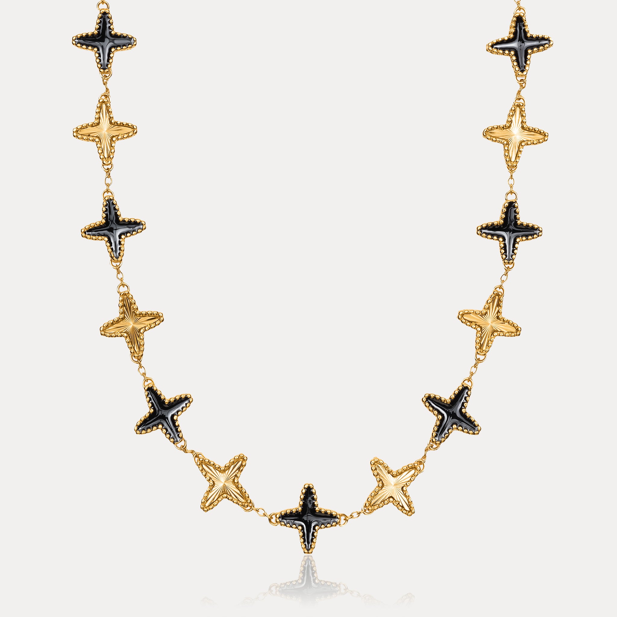 Onyx Clovero Chain - Gold