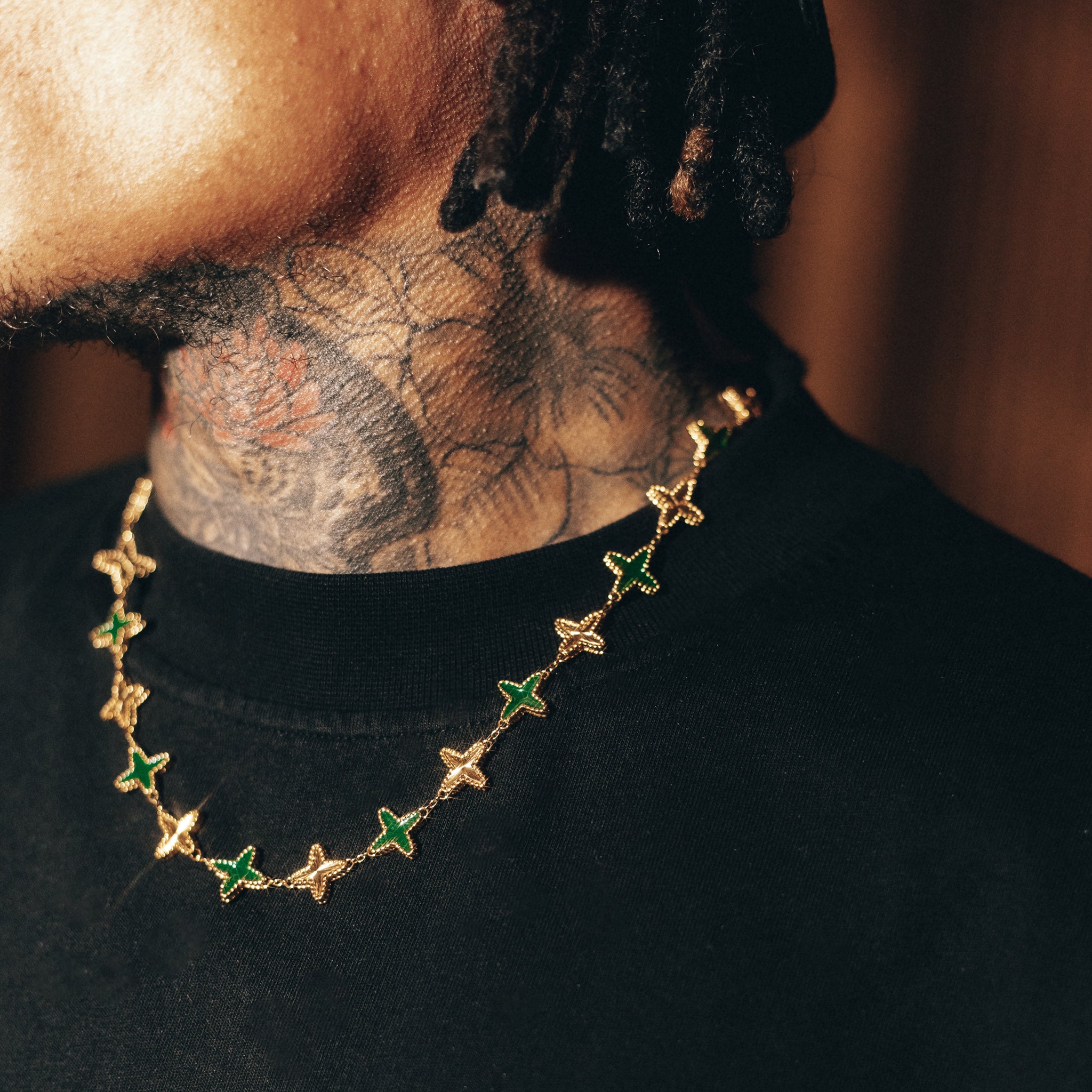 Emerald Clovero Chain - Gold