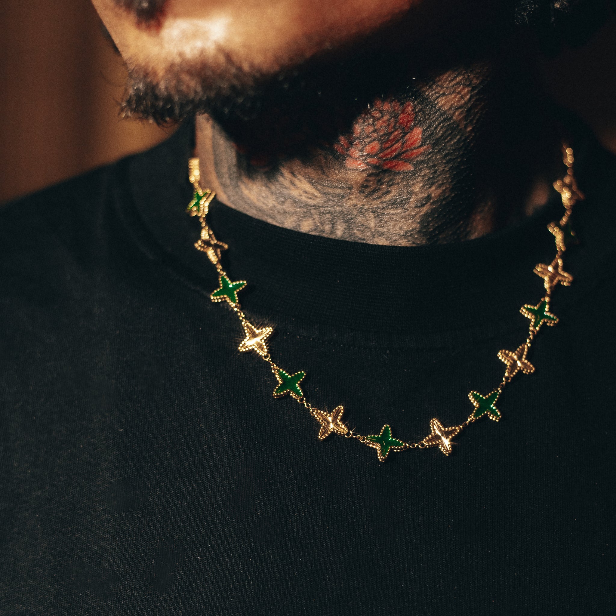 Emerald Clovero Chain - Gold