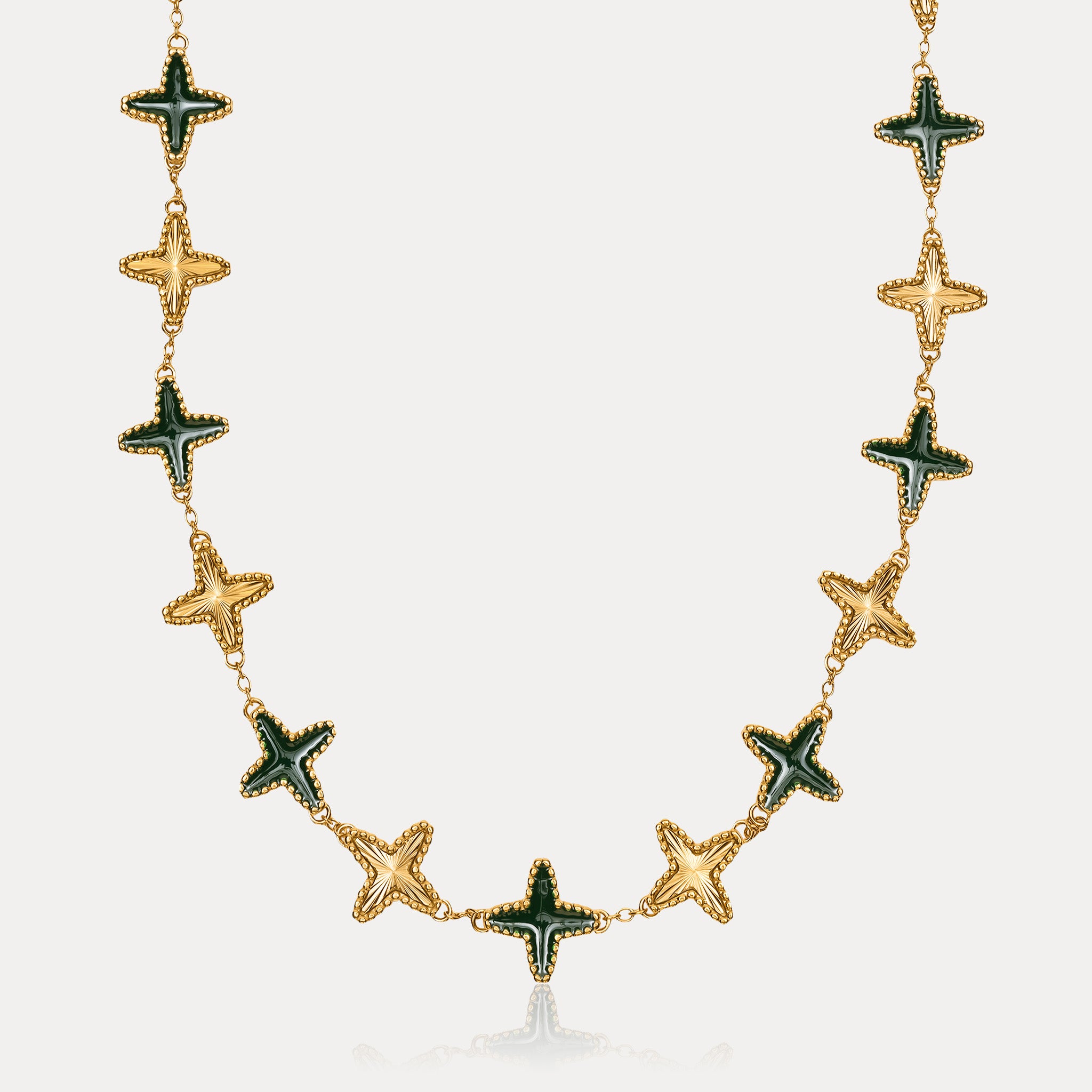 Emerald Clovero Chain - Gold