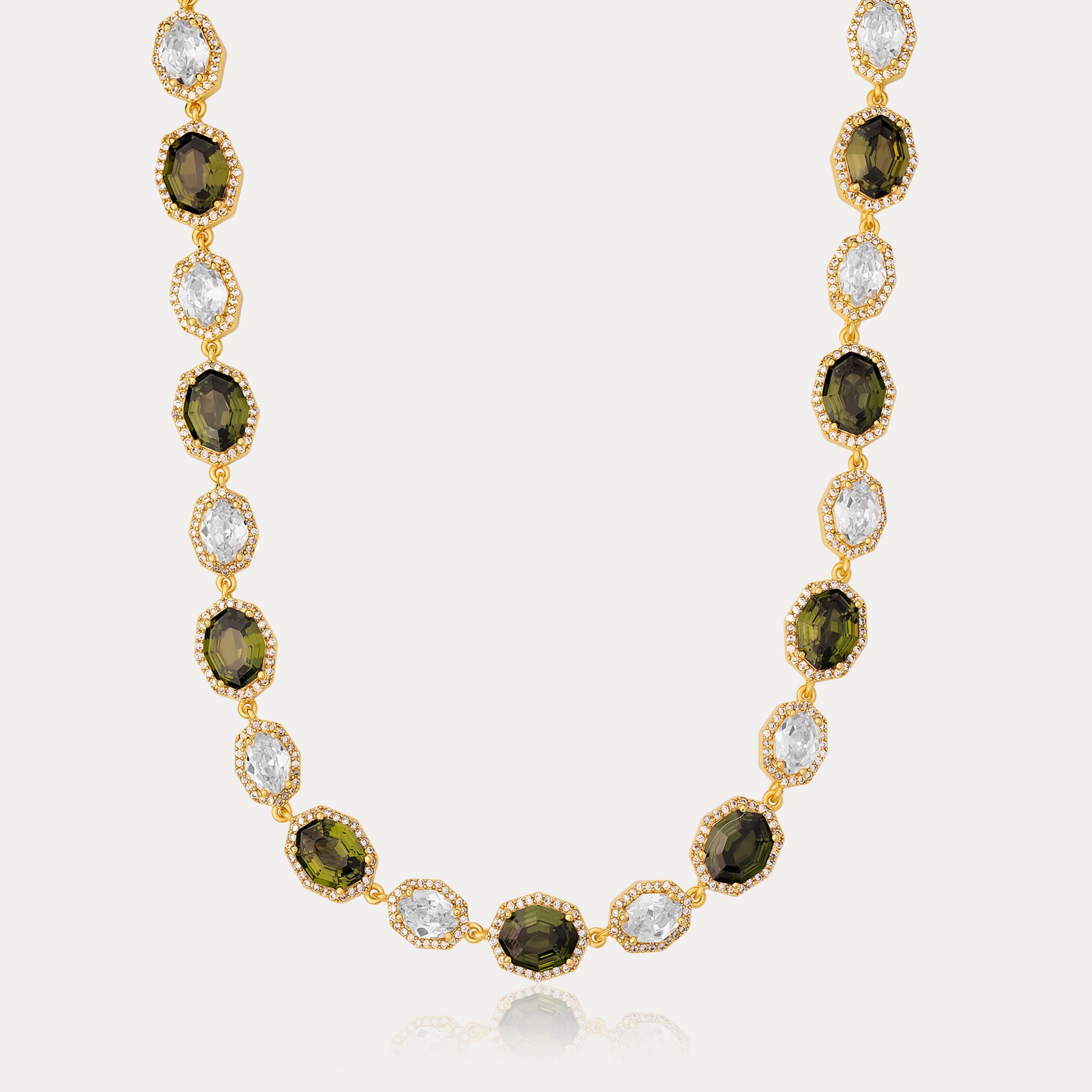 Emerald Octavo Gemstone Chain - Gold