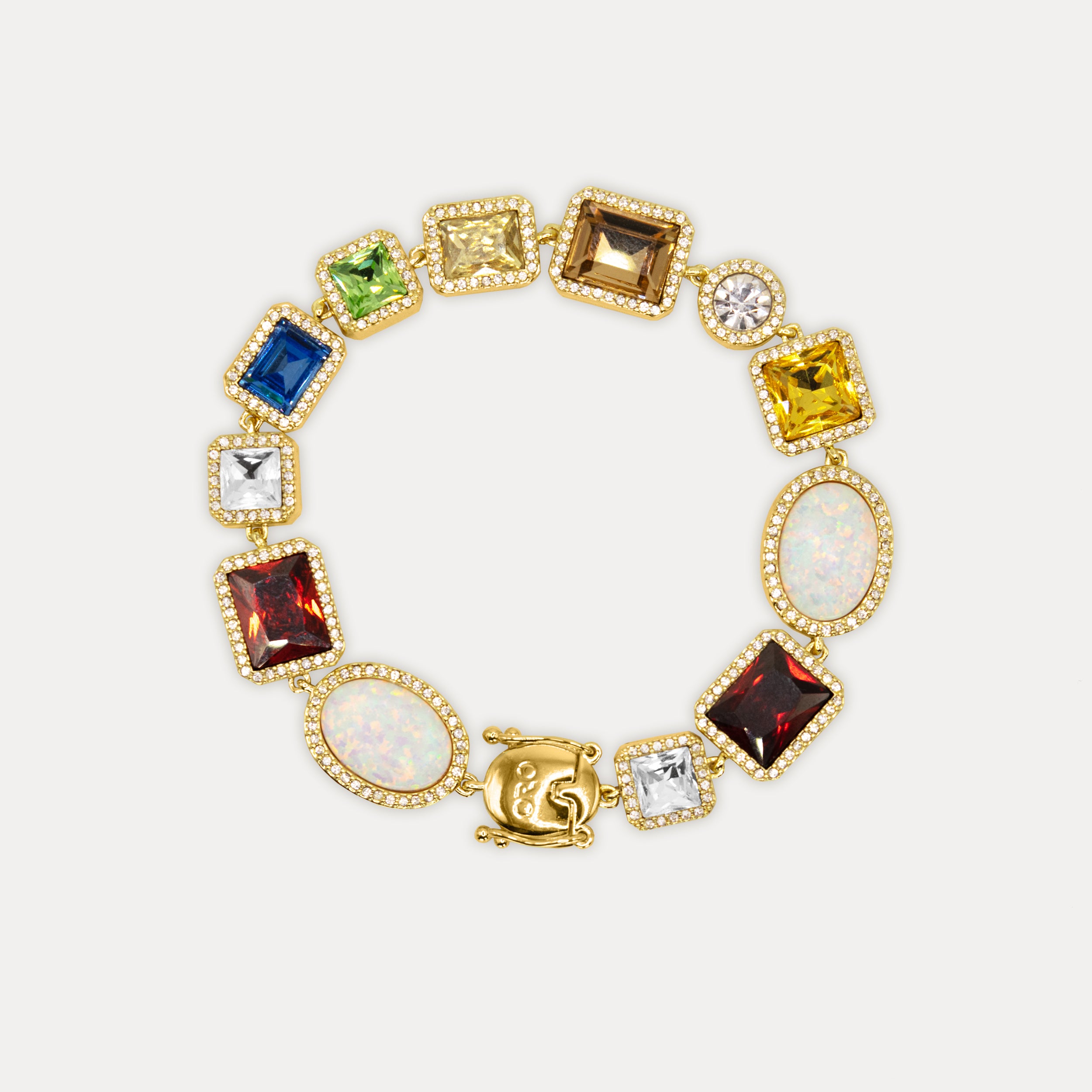 Motley Gemstone Bracelet - Gold