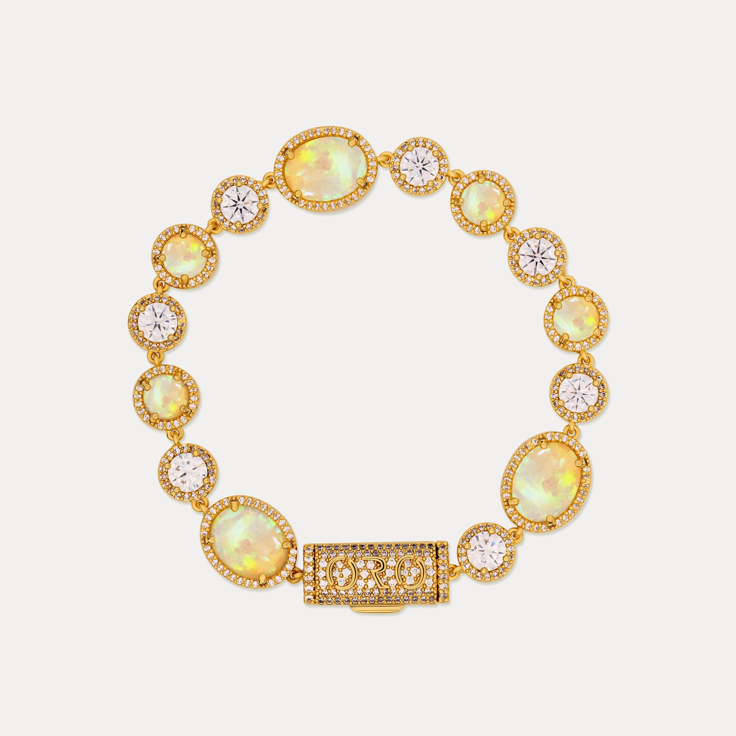 Inferno Opal Gemstone Bracelet - Gold