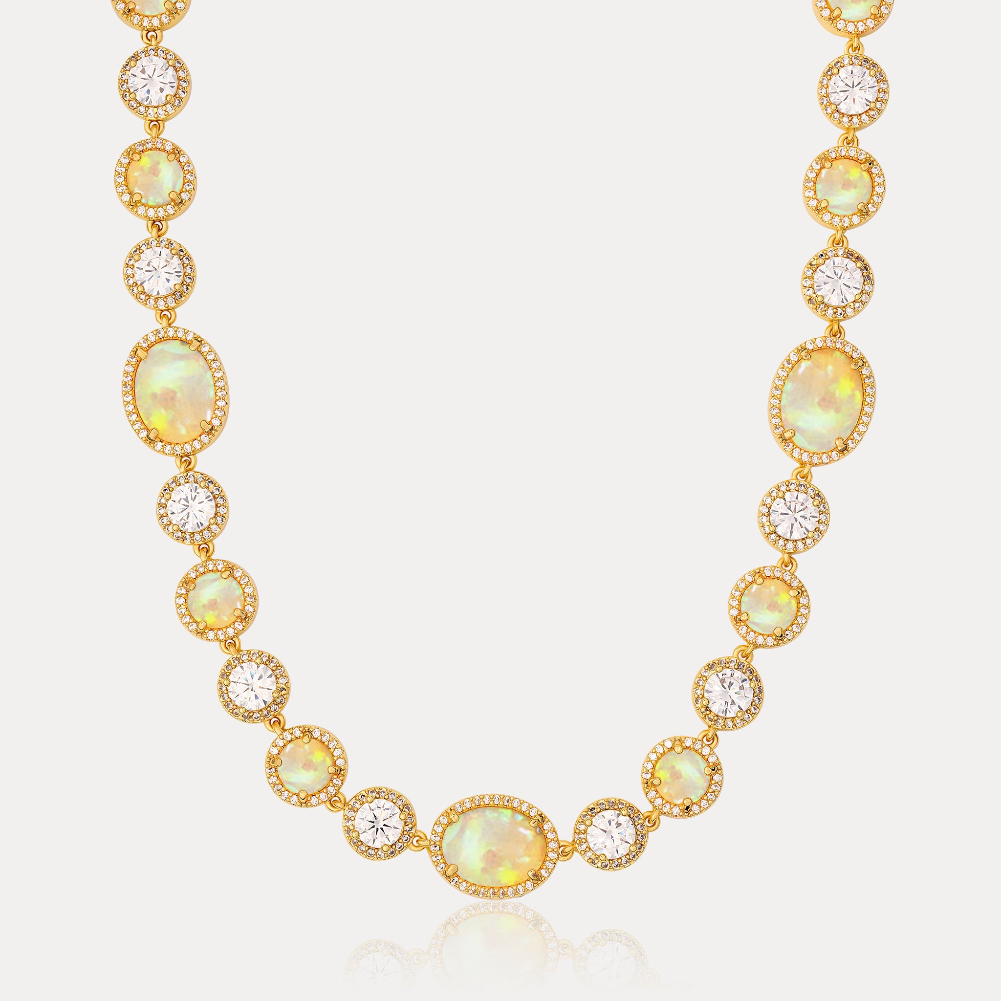 Inferno Opal Gemstone Chain - Gold