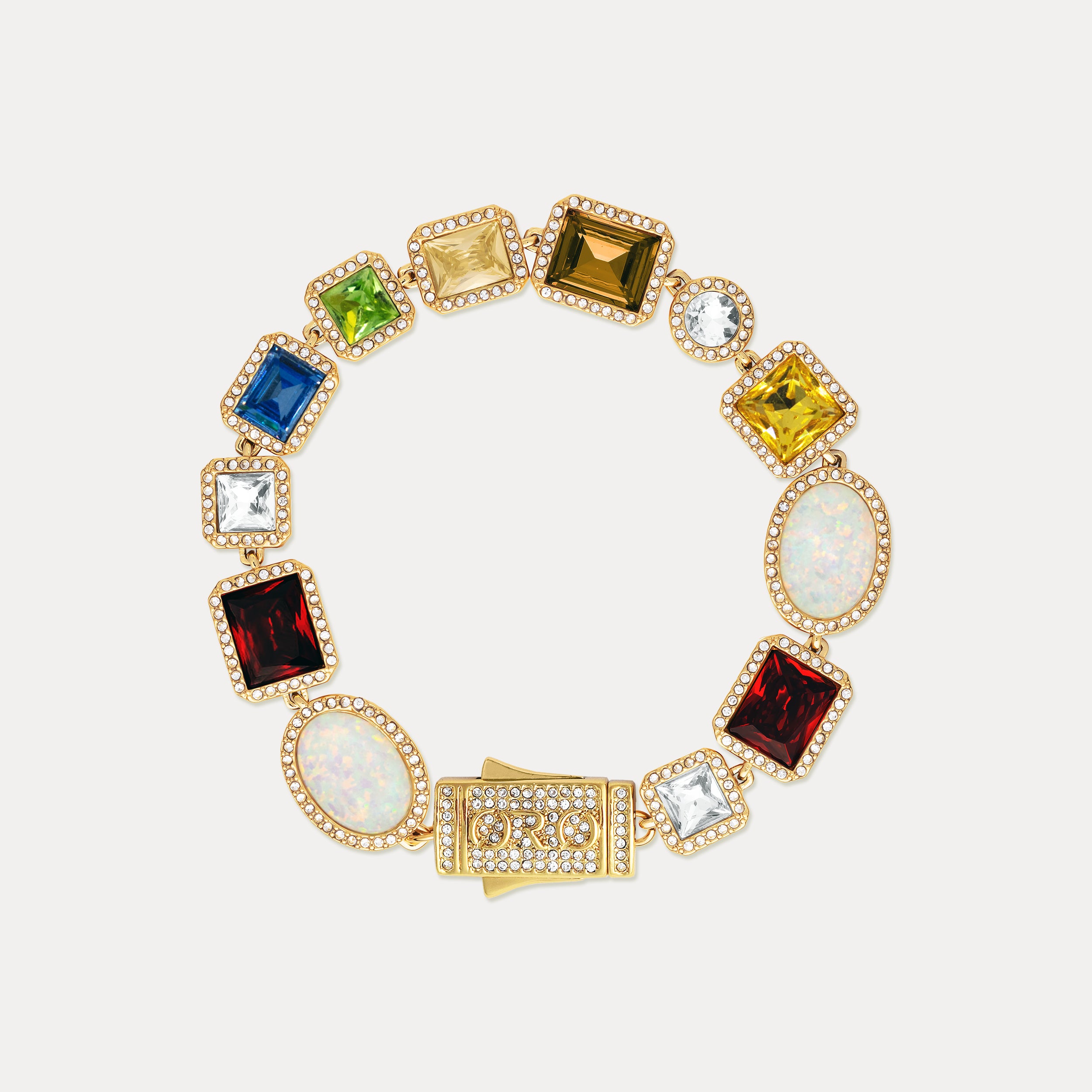 Motley Gemstone Bracelet - Gold