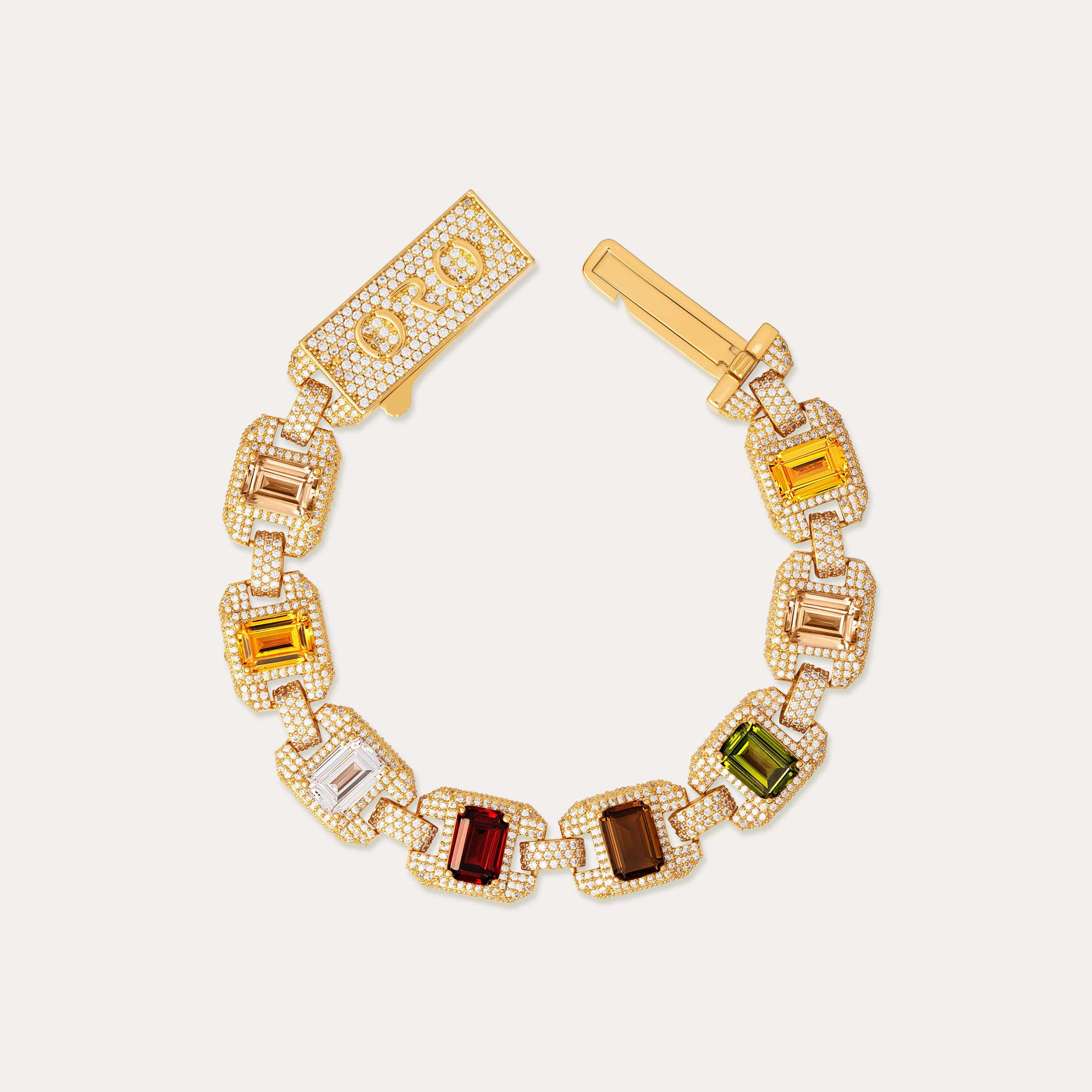 Riviera Gemstone Bracelet - Gold