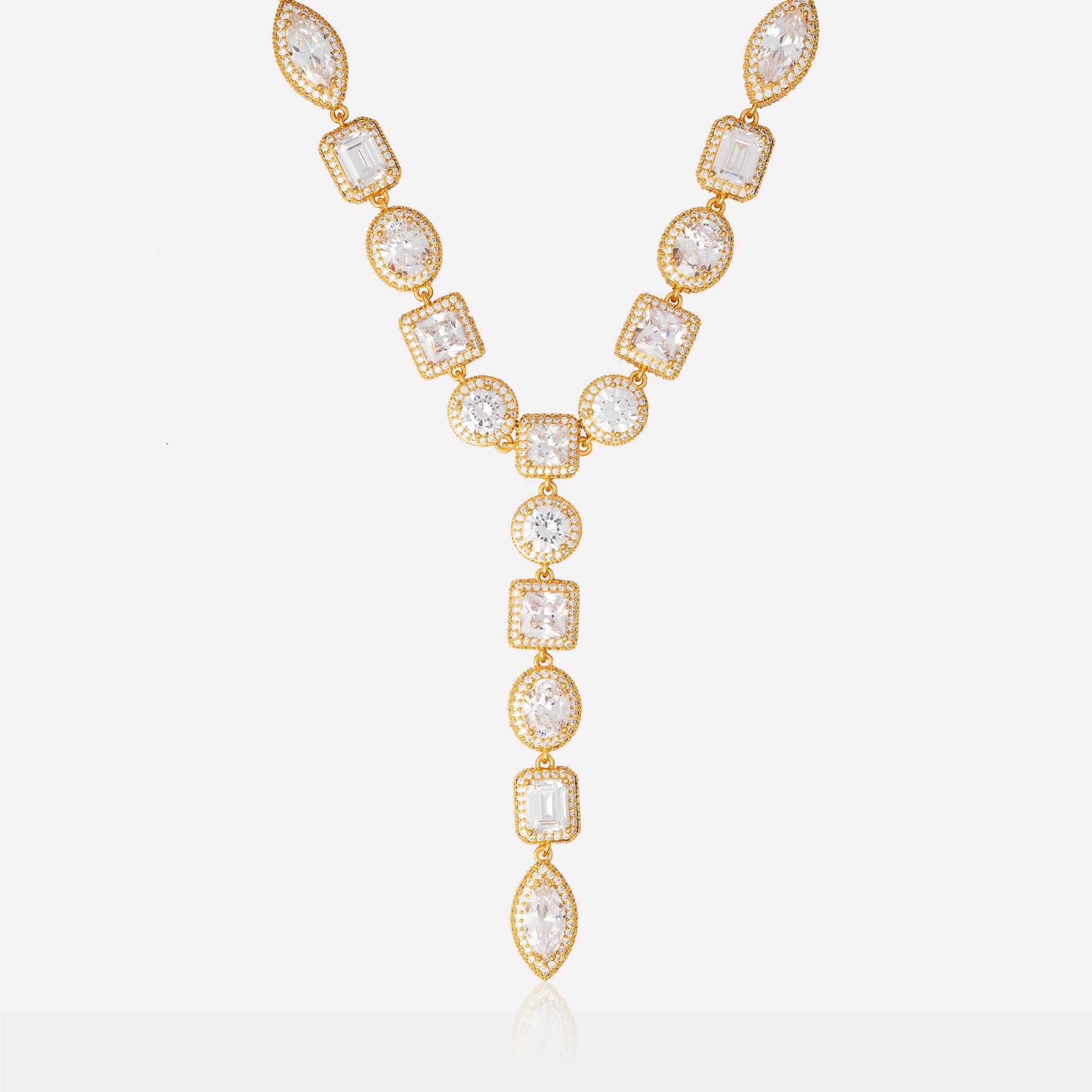 Teardrop Lariat Chain - Gold