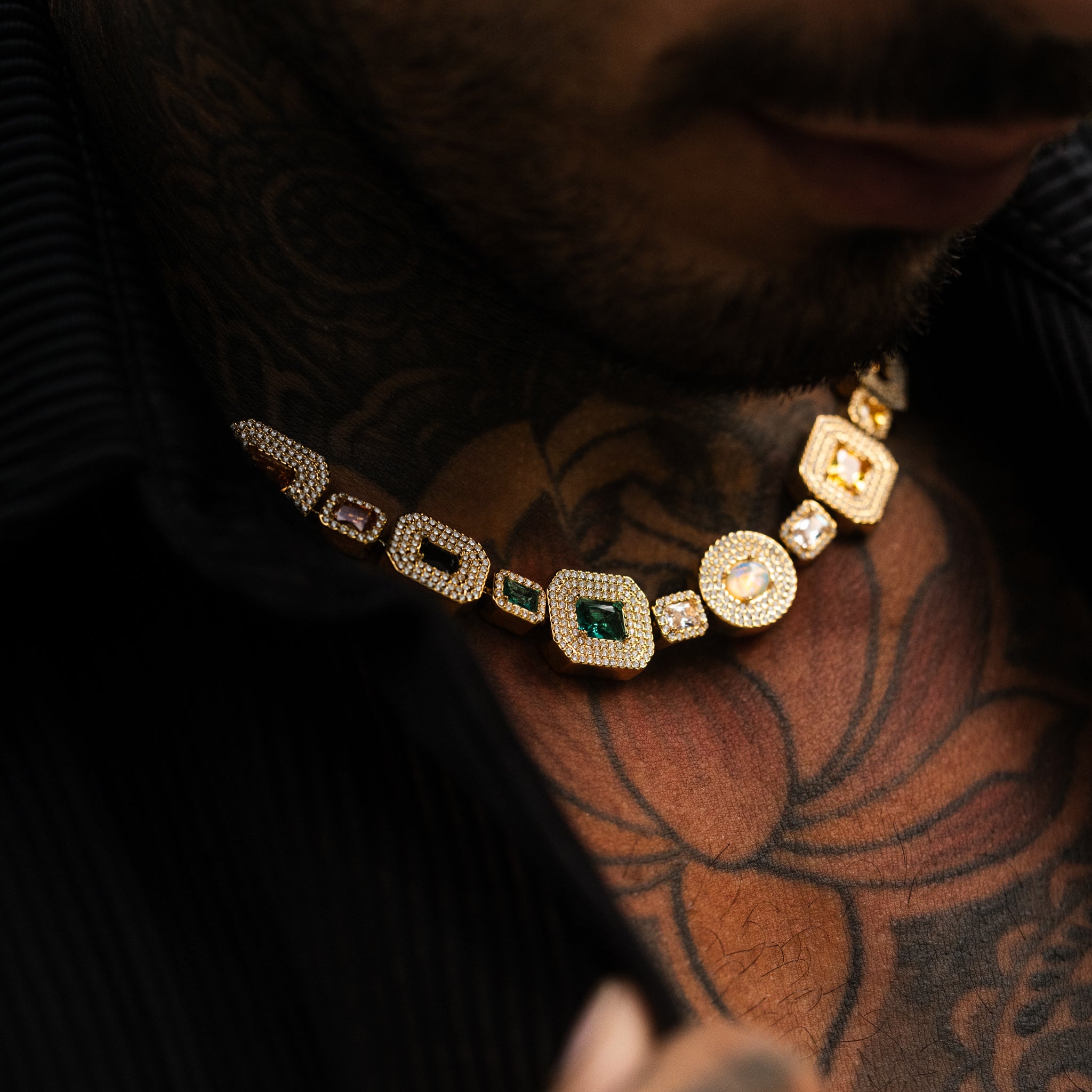 Echelon Gemstone Chain - Gold