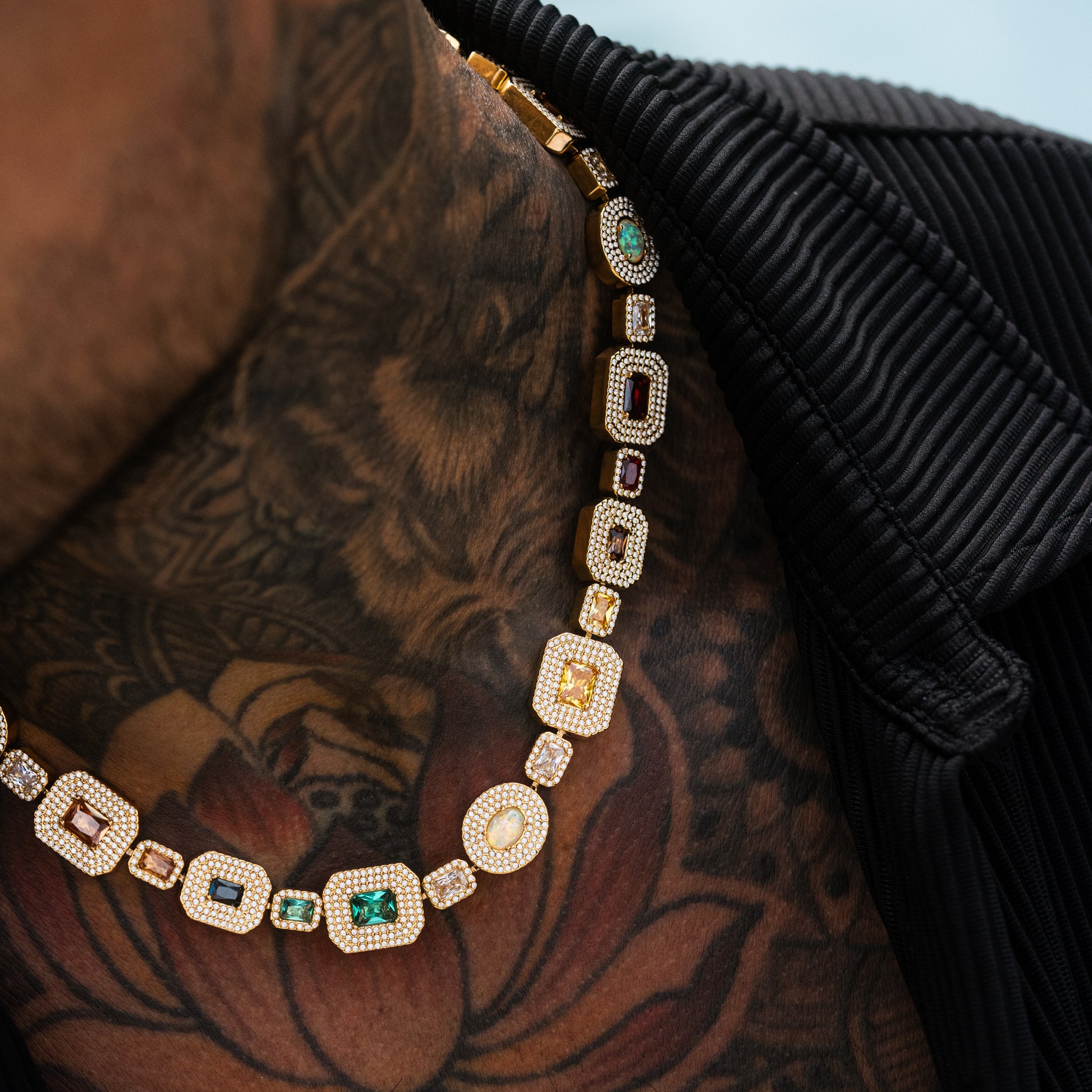 Echelon Gemstone Chain - Gold