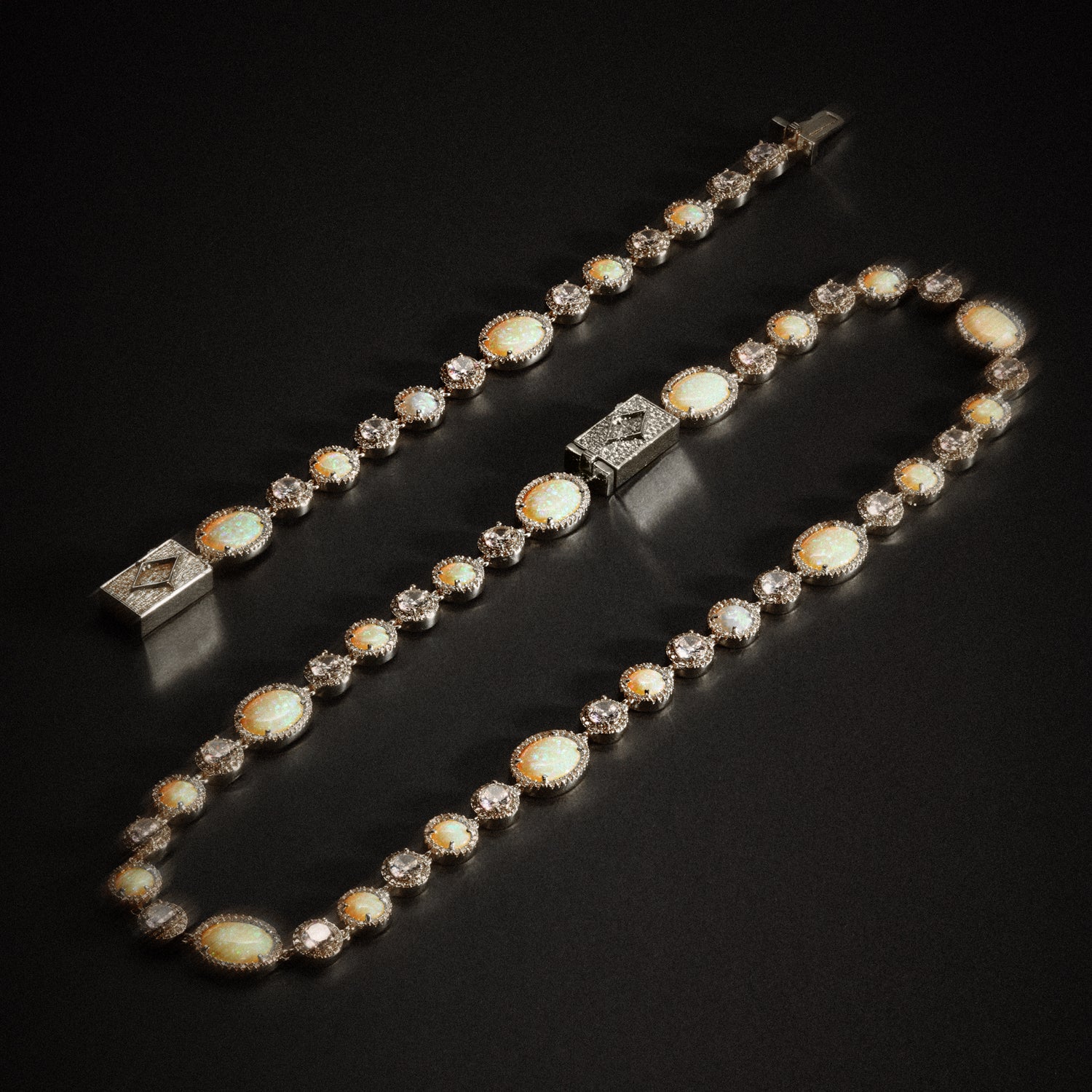 Inferno Gemstone Chain - Silver
