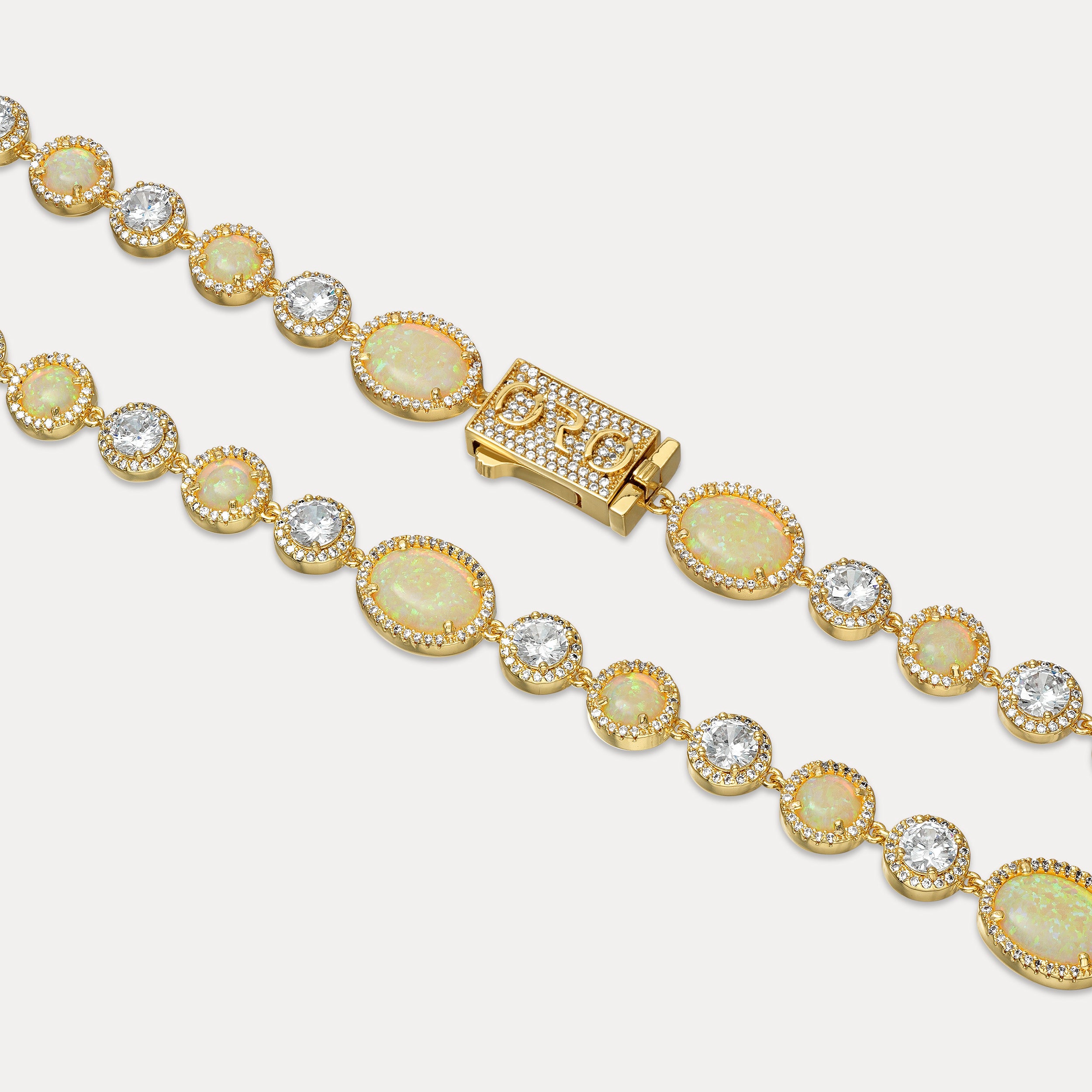 Inferno Opal Gemstone Chain - Gold