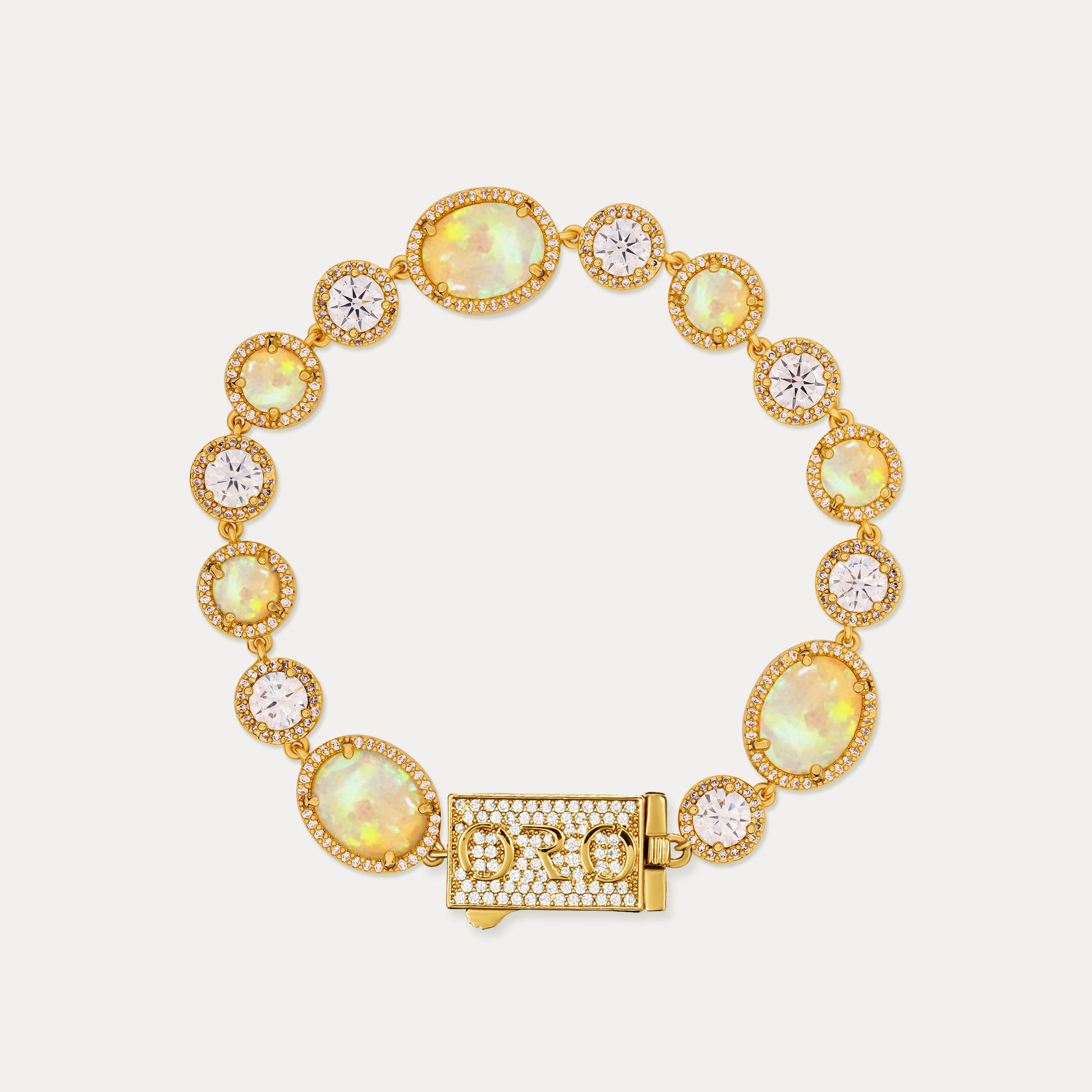 Inferno Opal Gemstone Bracelet - Gold