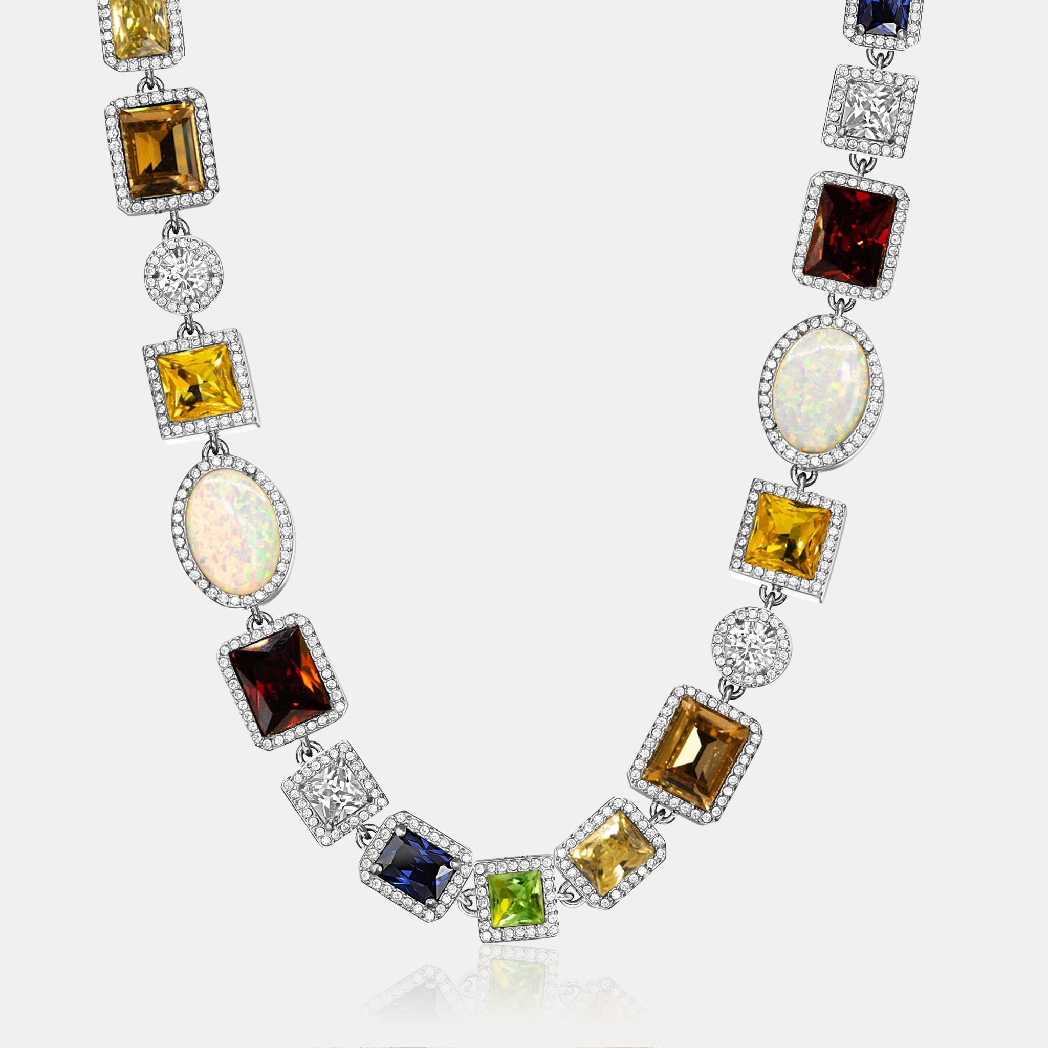 Motley Gemstone Chain - Silver