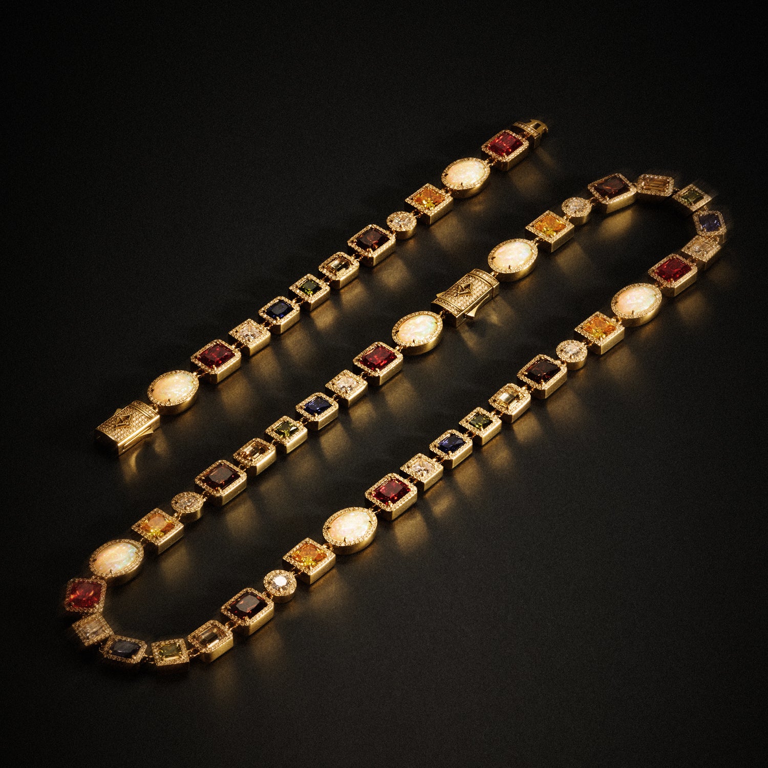 Motley Gemstone Chain - Gold