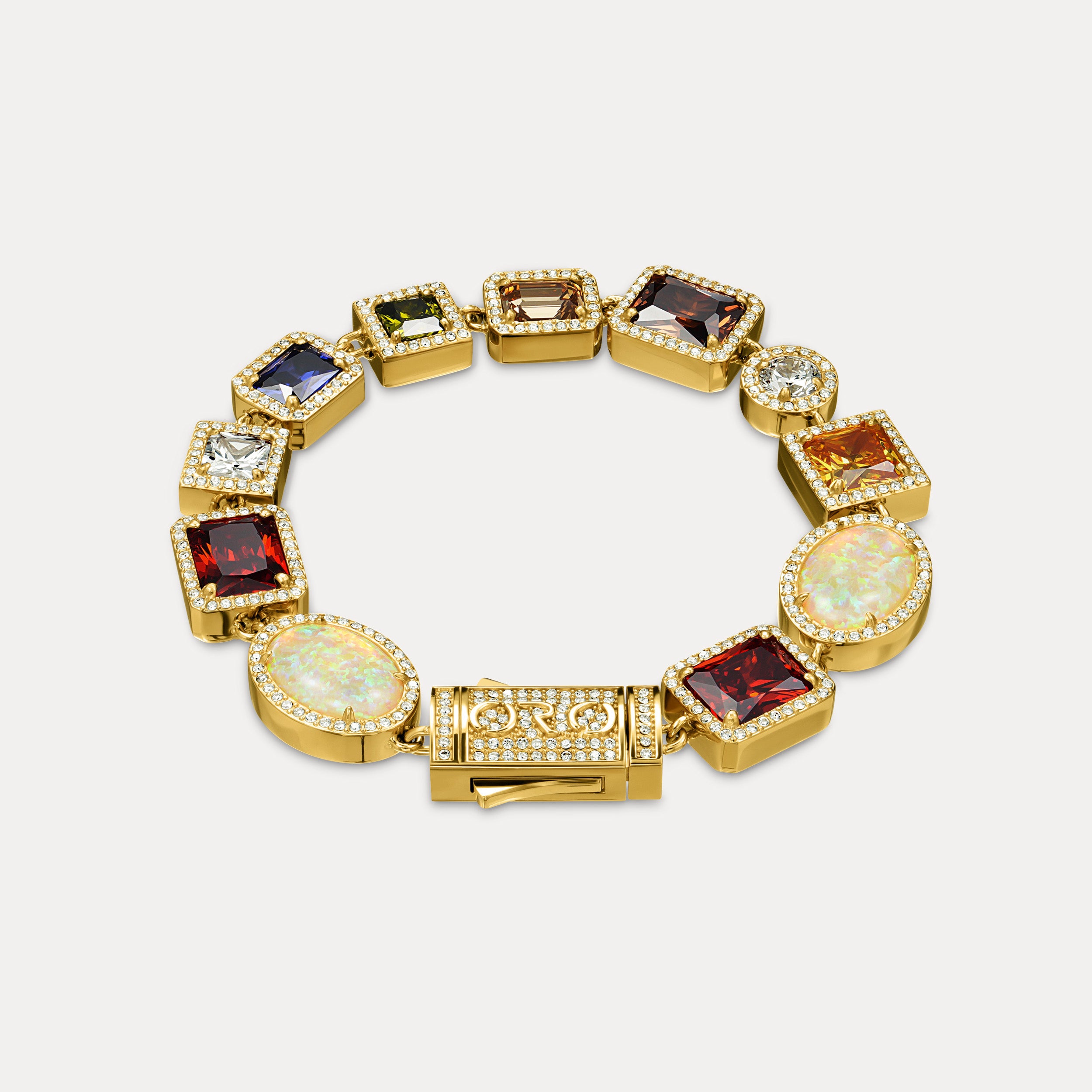 Motley Gemstone Bracelet - Gold
