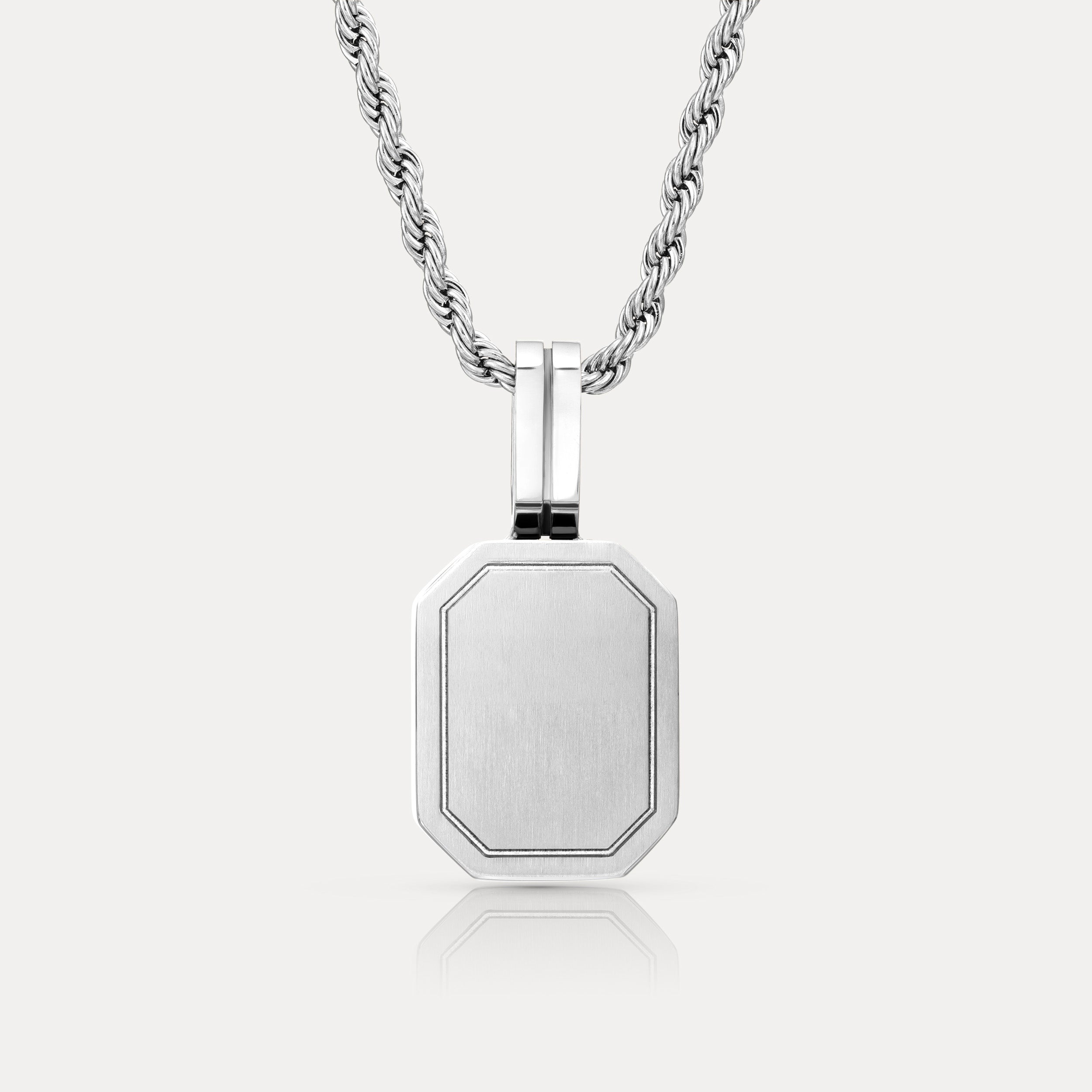 Onyx Vitesse Gemstone Pendant - Silver