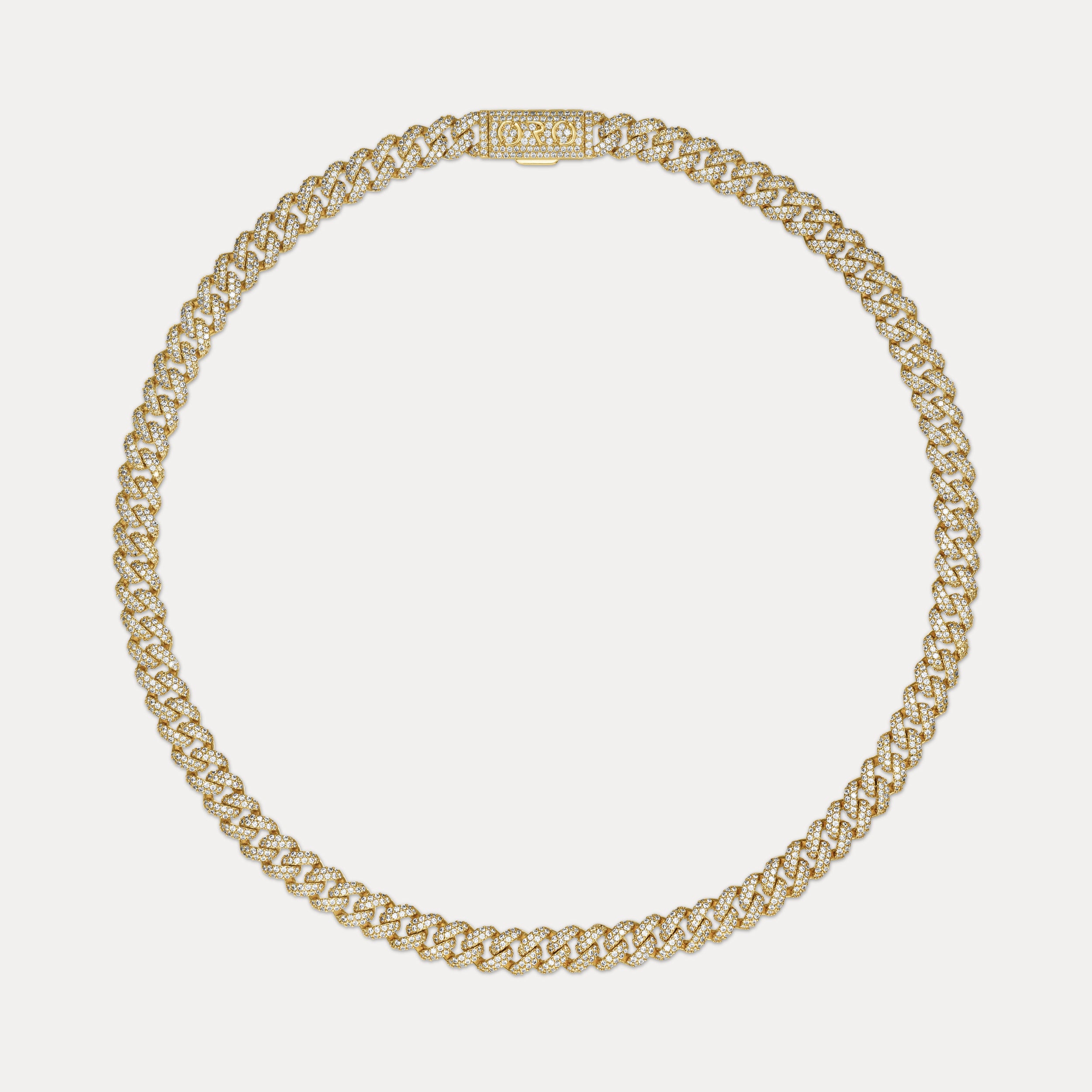 Pavé Cuban Chain (8mm) - Gold