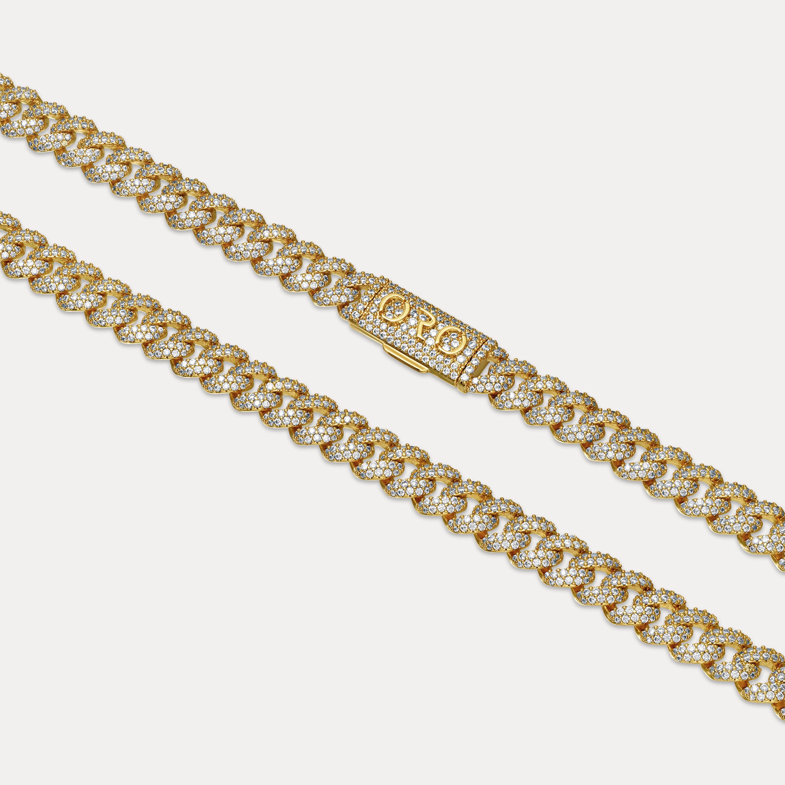Pavé Cuban Chain (8mm) - Gold
