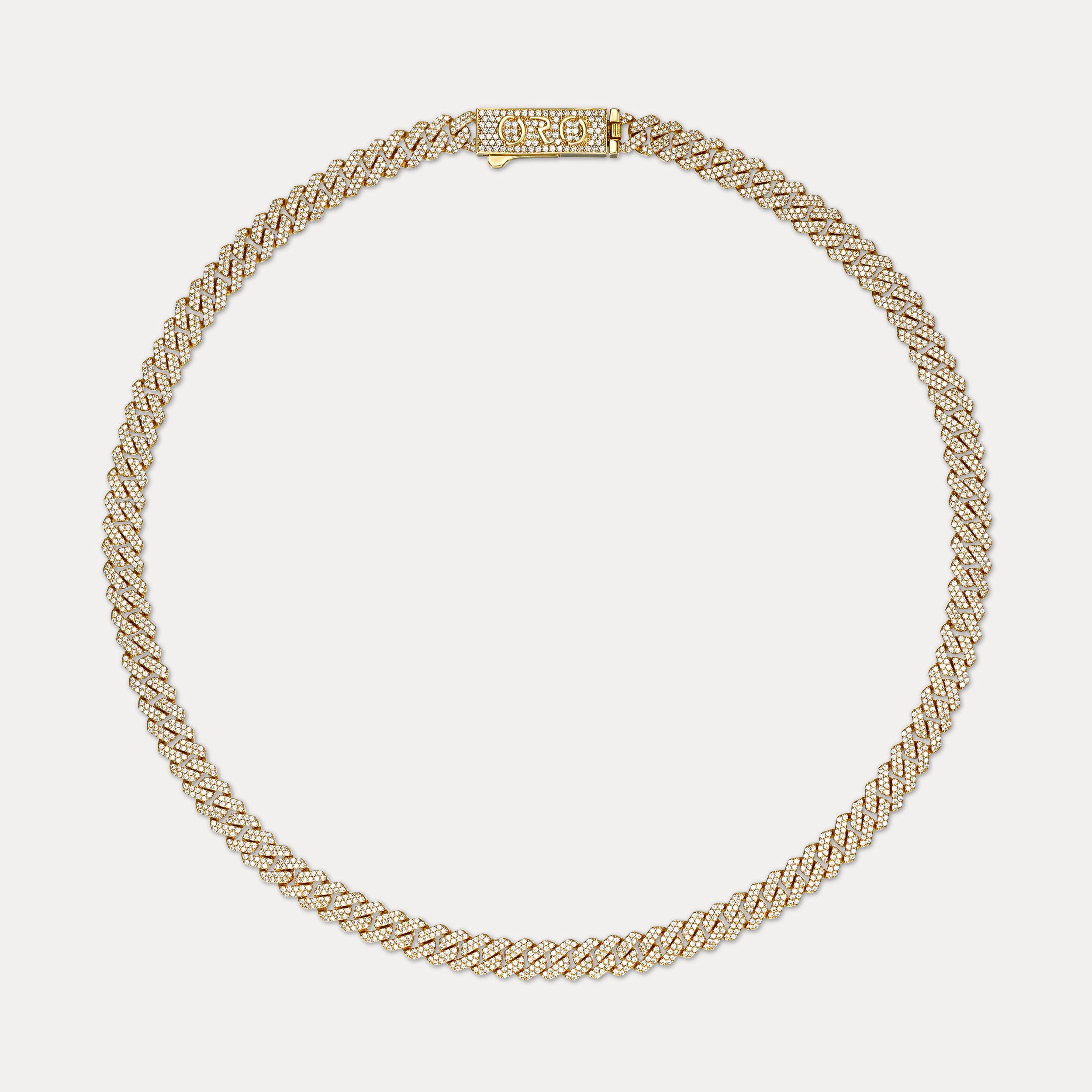 Prong Cuban Chain (8mm) - Gold