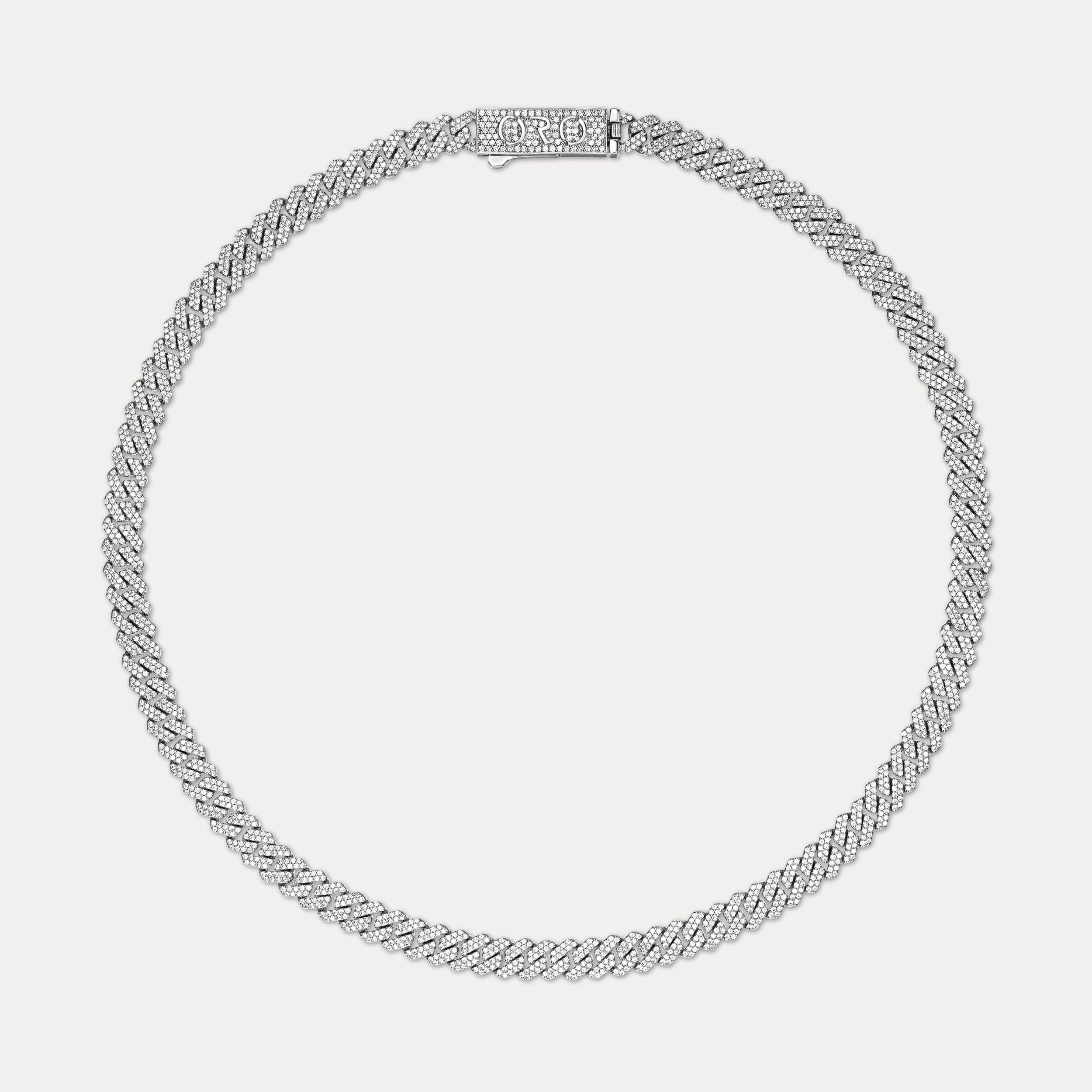 Prong Cuban Chain (8mm) - Silver
