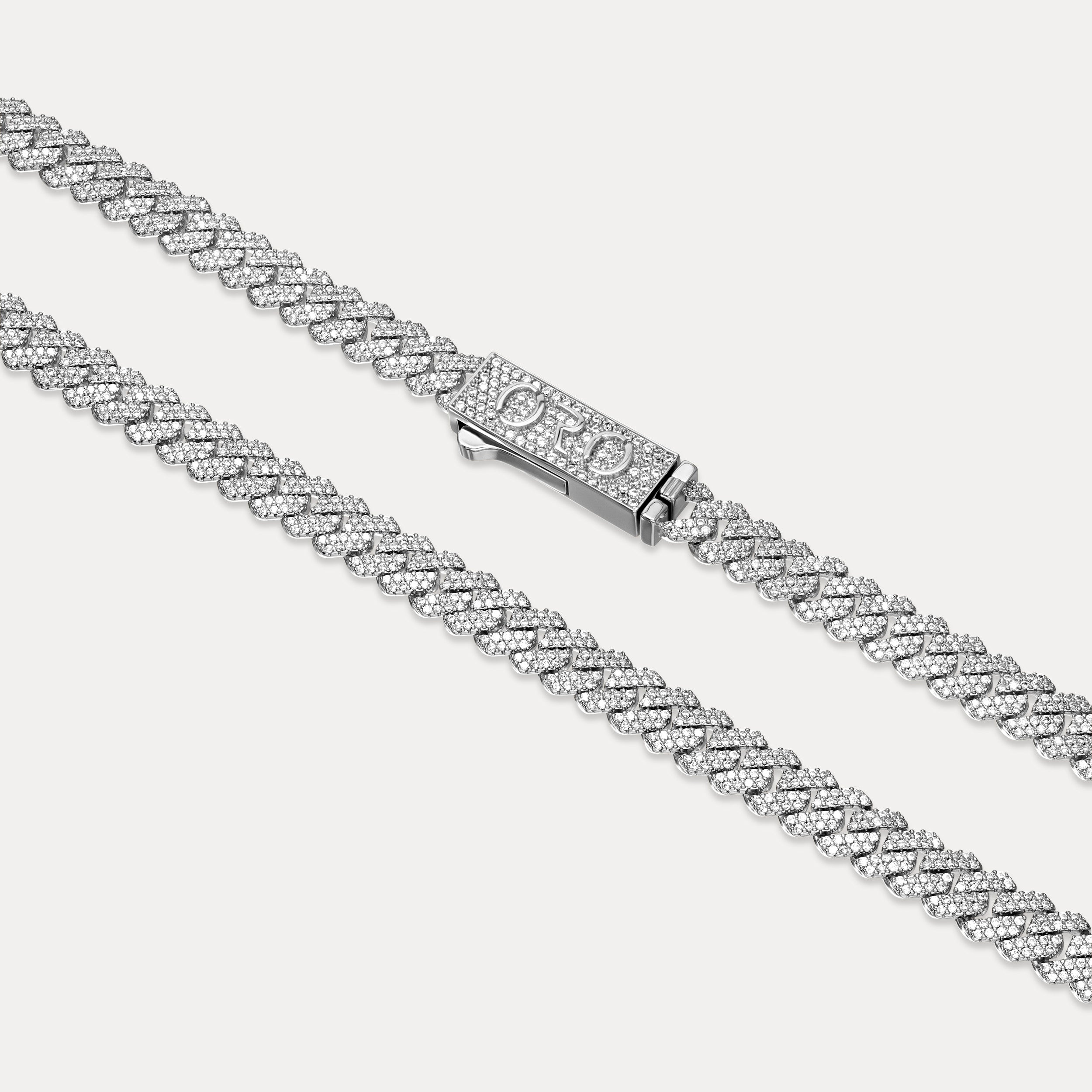 Prong Cuban Chain (8mm) - Silver