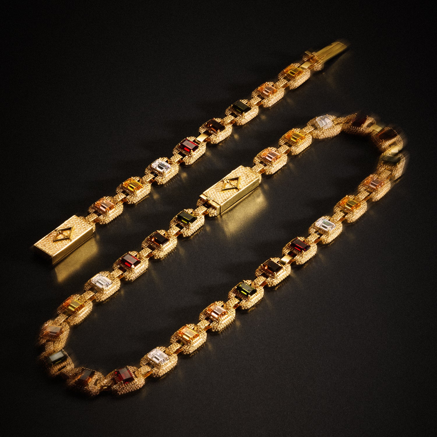 Riviera Gemstone Chain - Gold
