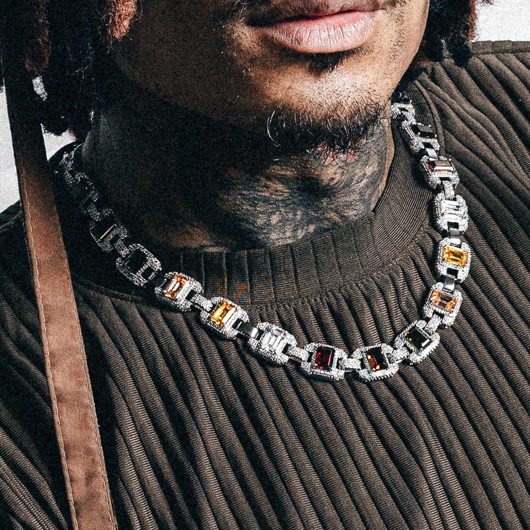 Riviera Gemstone Chain - Silver