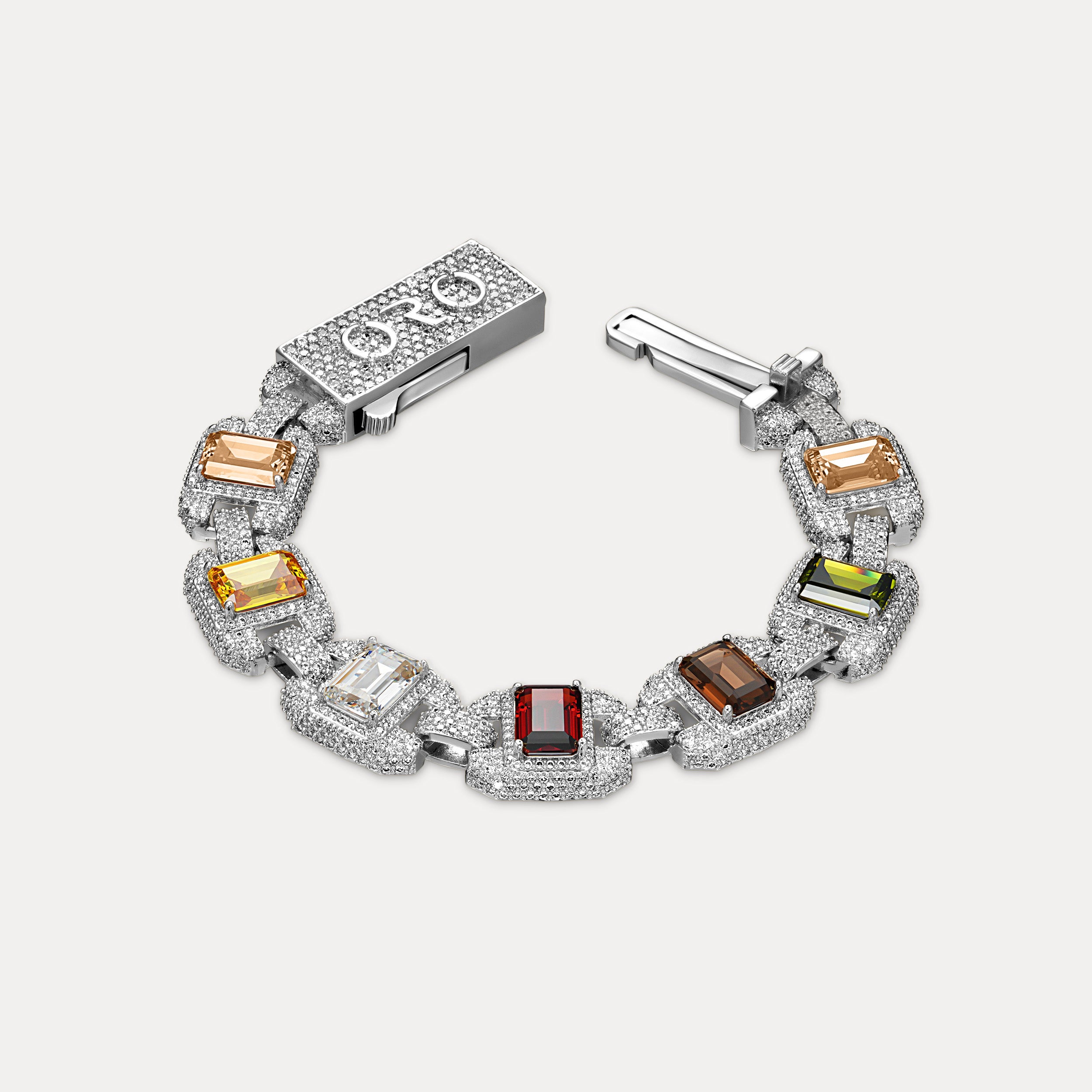 Riviera Gemstone Bracelet - Silver