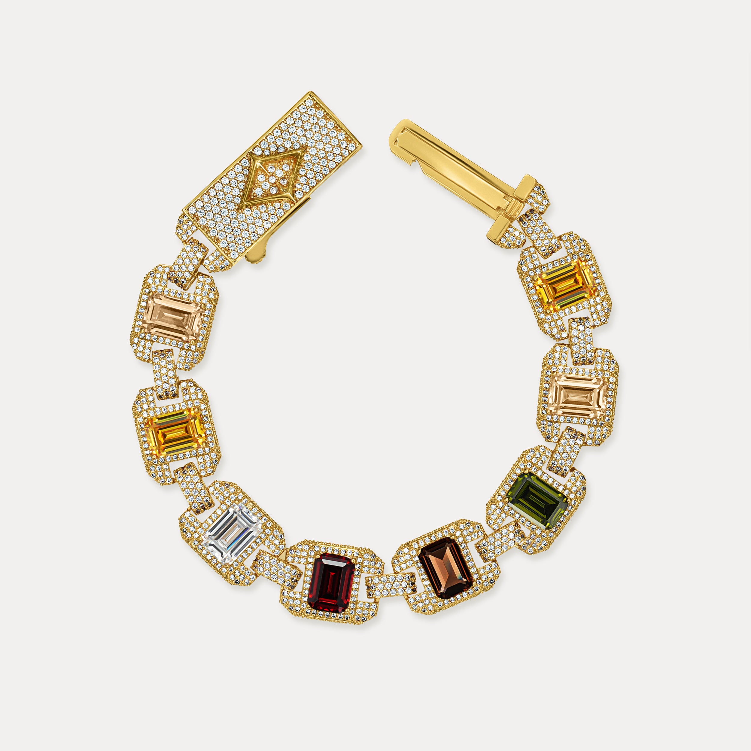 Riviera Gemstone Bracelet - Gold