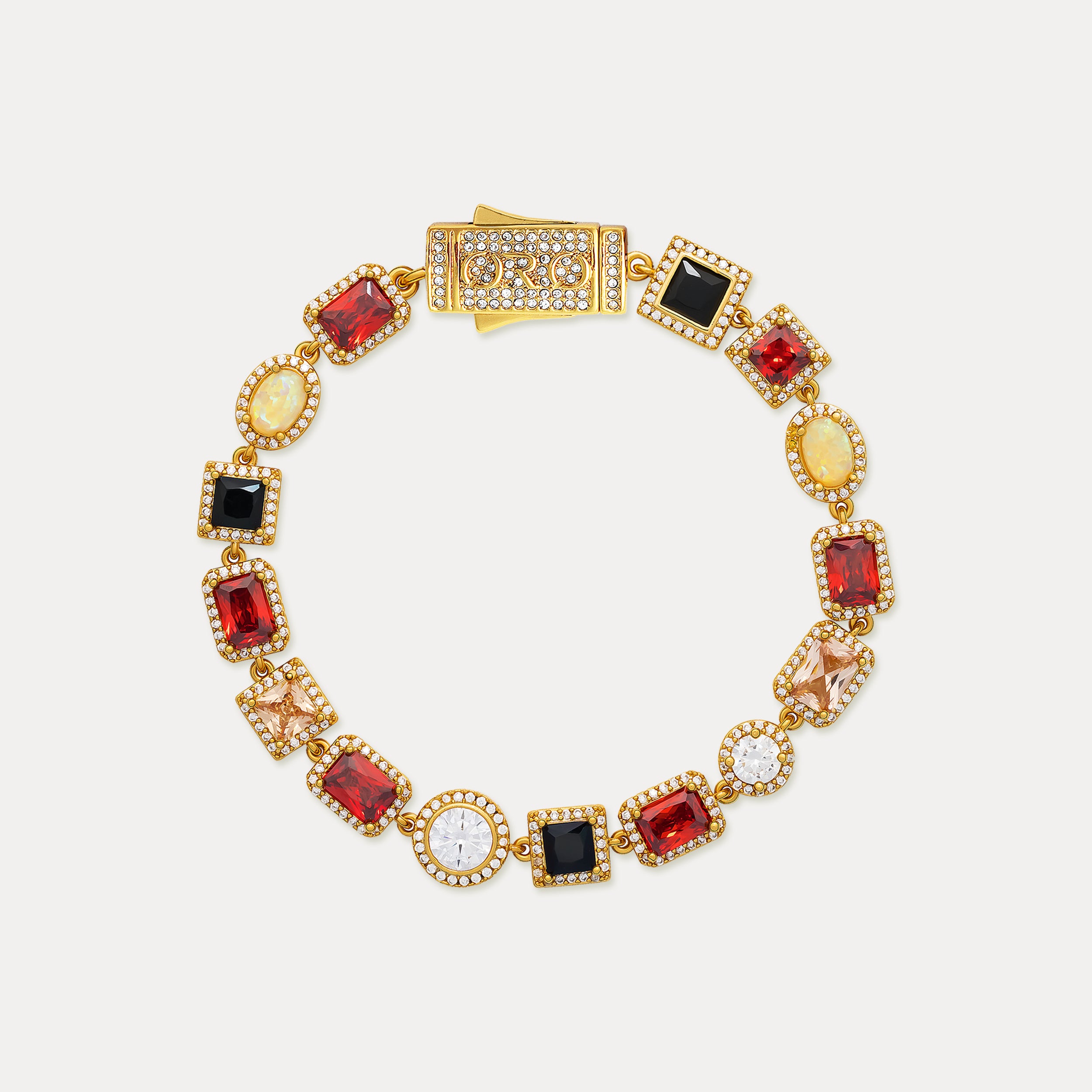 Royal Gemstone Bracelet - Gold