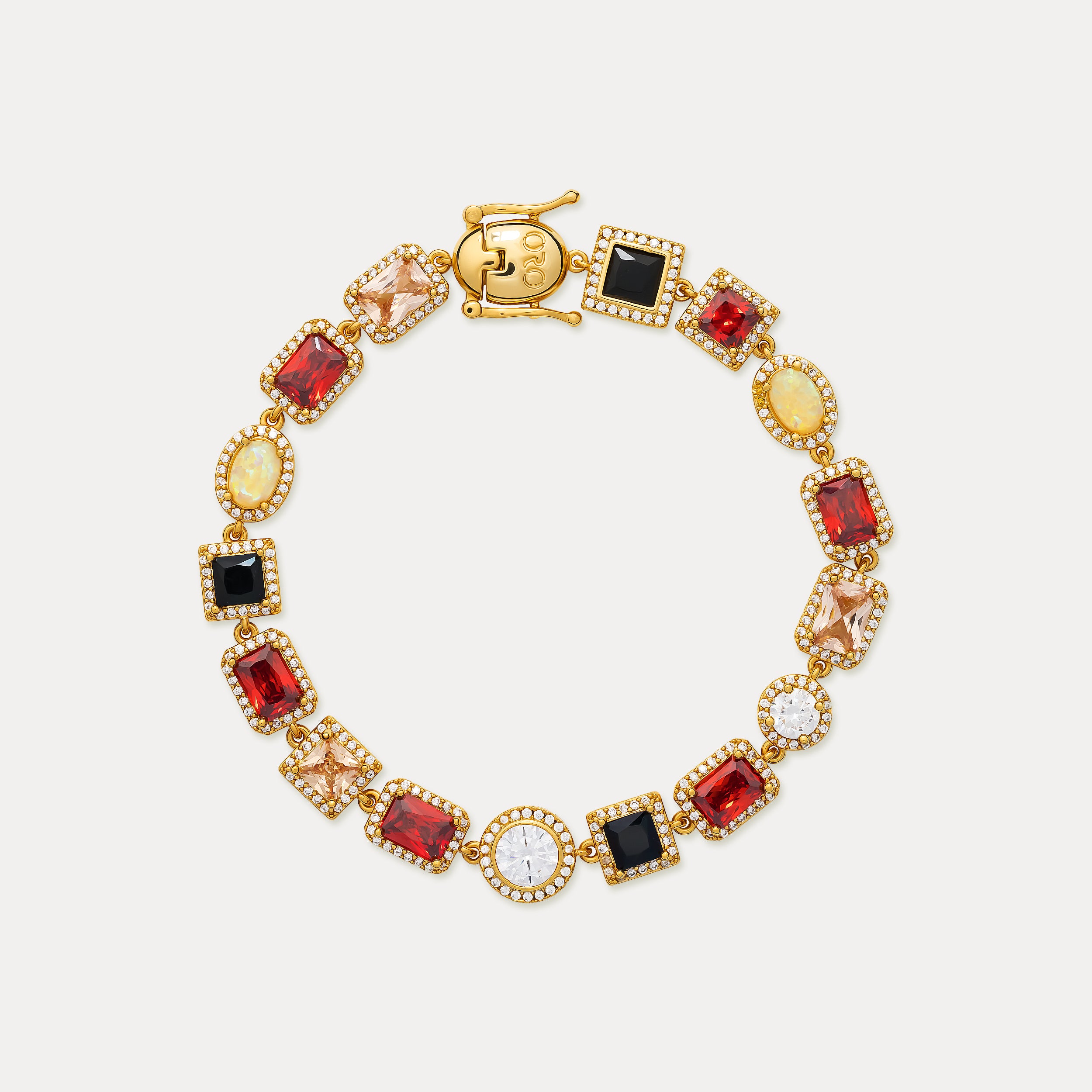 Royal Gemstone Bracelet - Gold