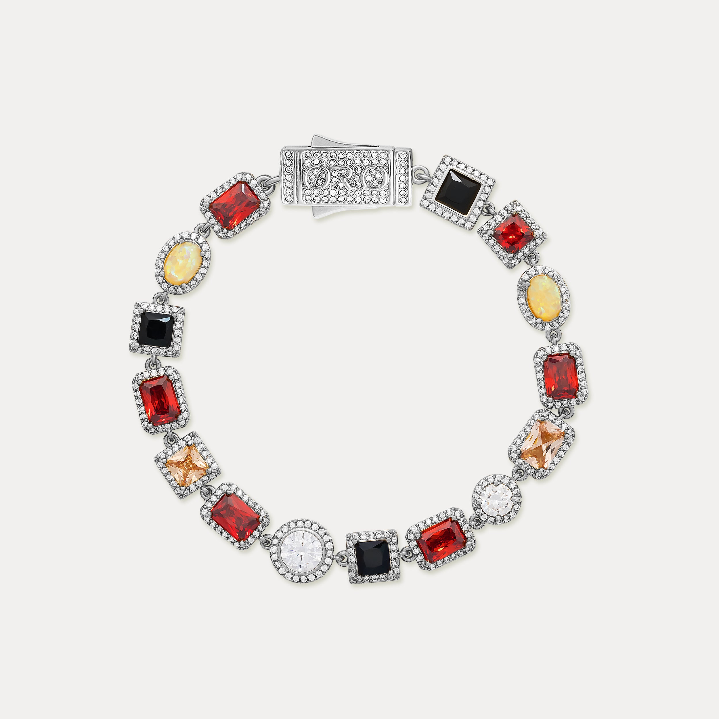 Royal Gemstone Bracelet - Silver