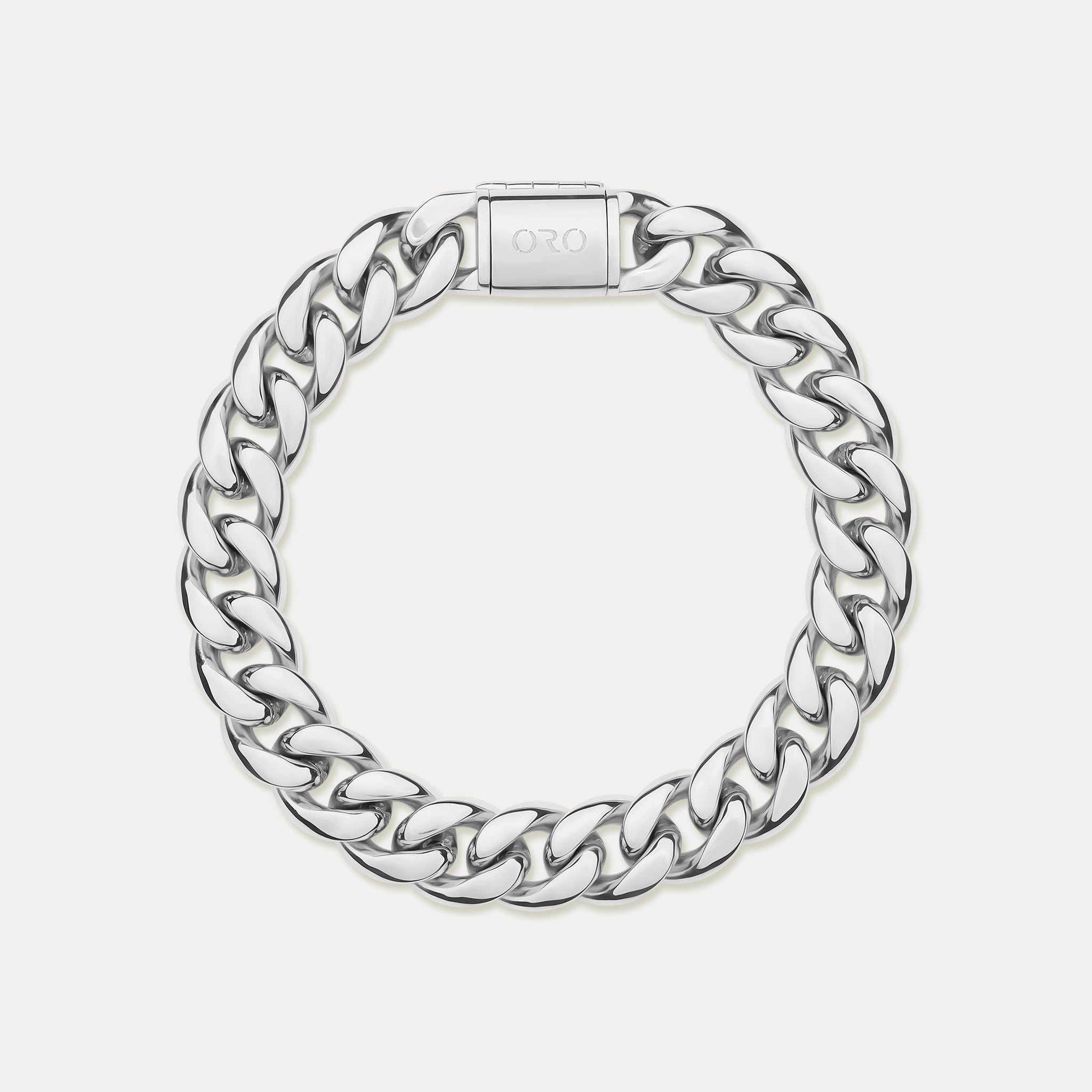 Cuban Link Bracelet (12mm) - Silver