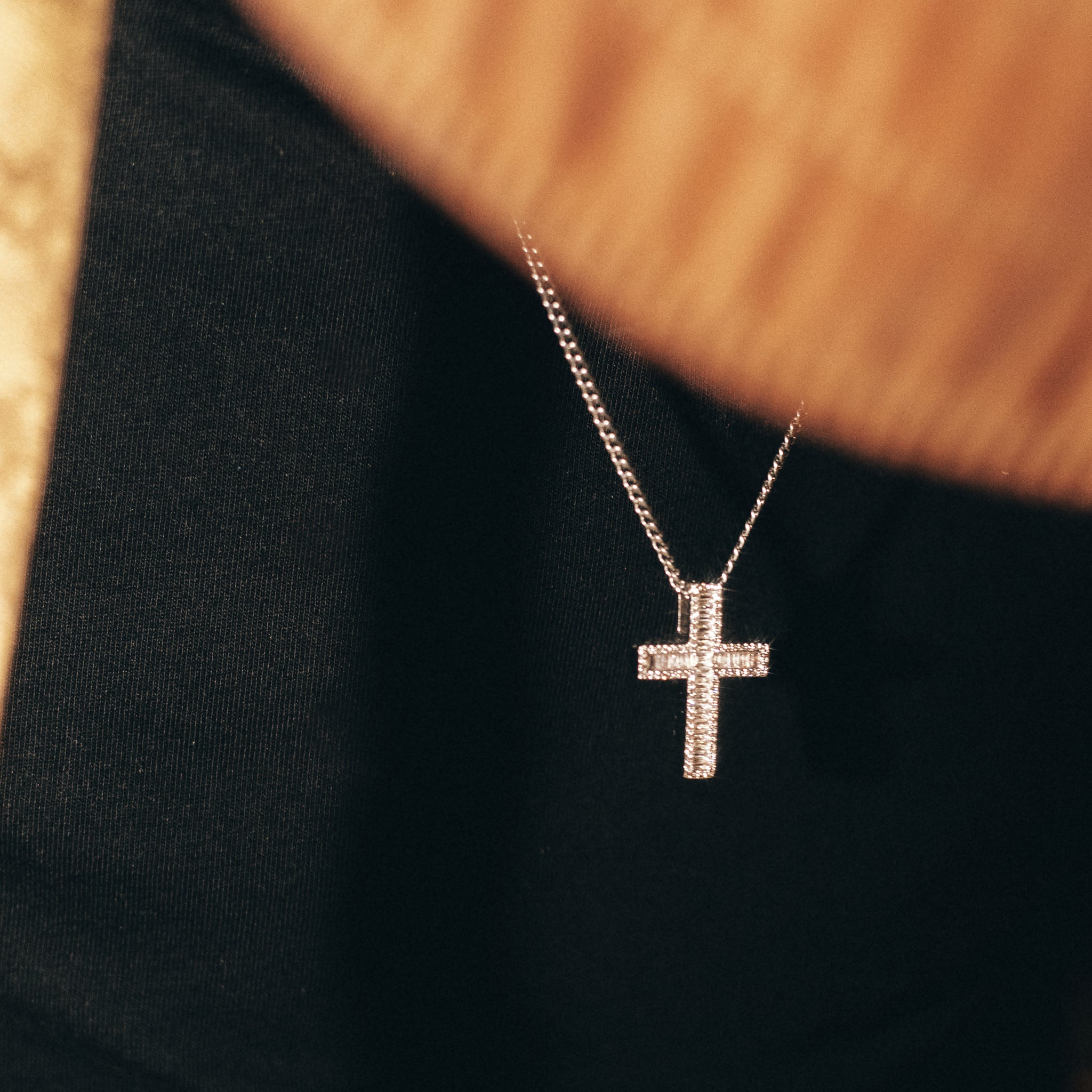 Archangel Cross Pendant - Silver