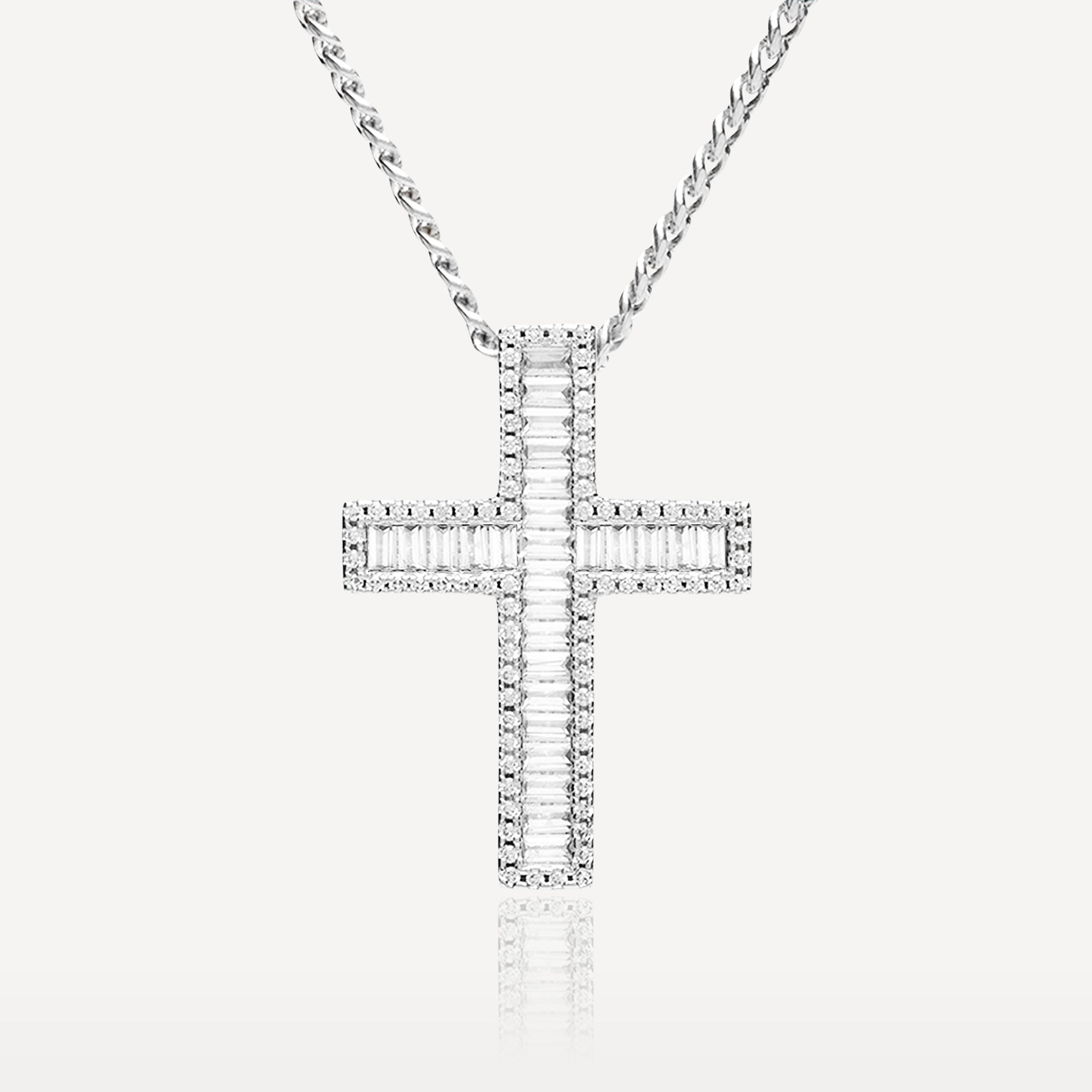 Archangel Cross Pendant - Silver